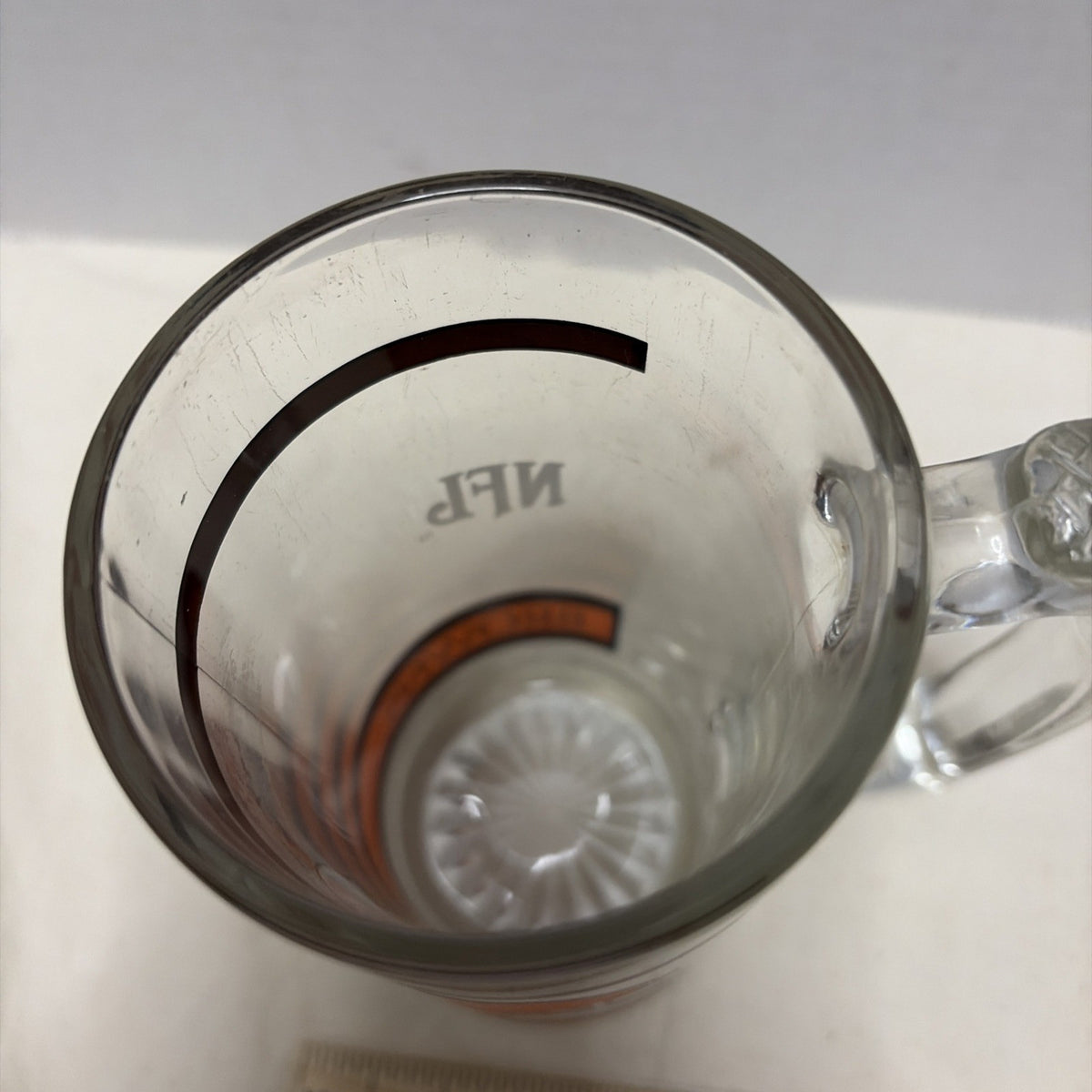 Vintage NFL Cleveland Browns Glass Beer Stein Mug Cup 10 Oz