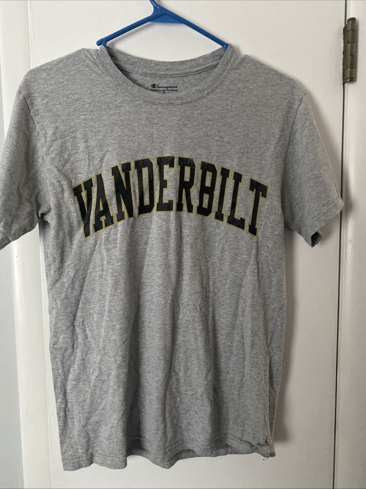 Men's-Champion  Heather Gray Vanderbilt Commodores Arch Over Logo T-Shirt small