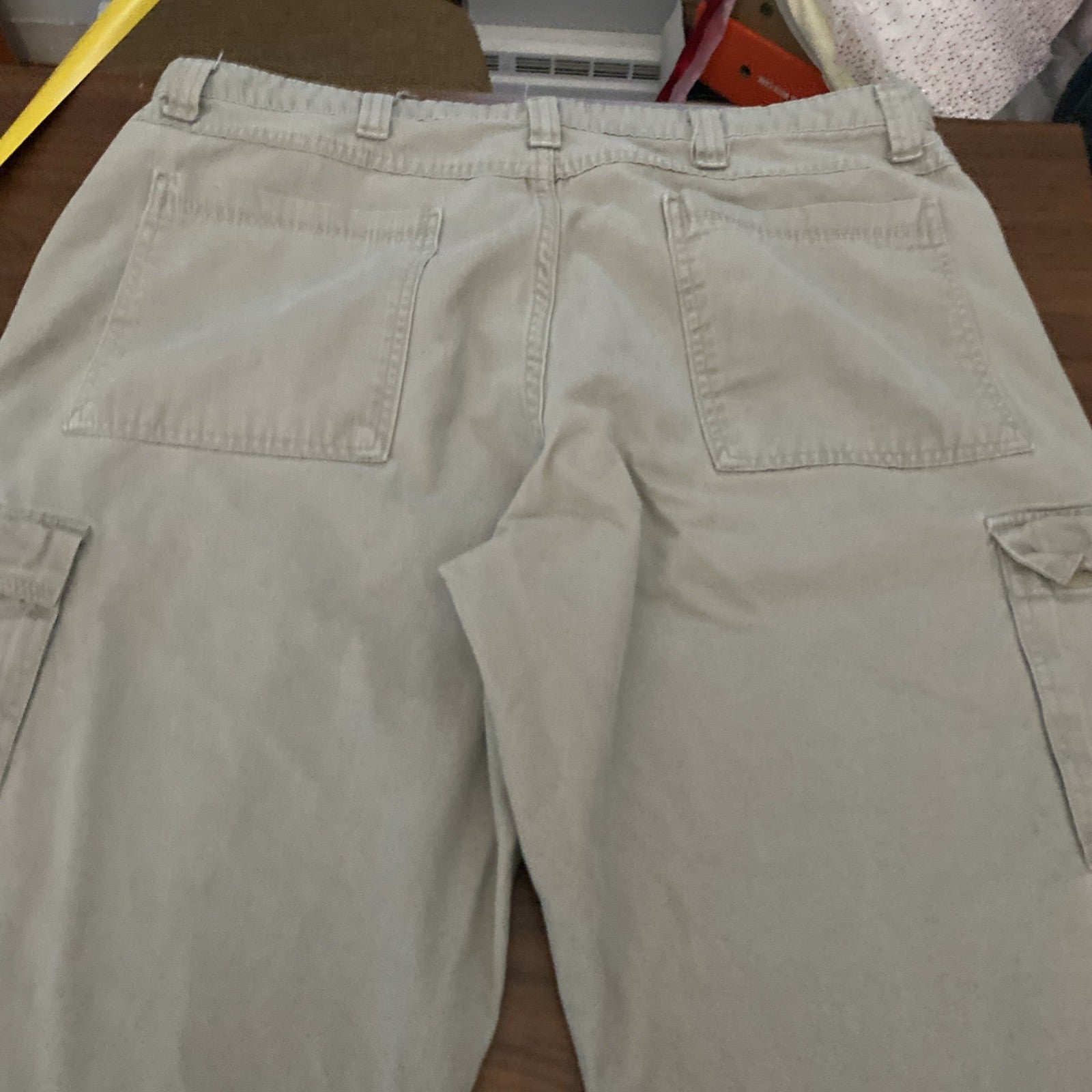 Wrangler Men’s Beige Cargo Pants Khaki 40X30 Outdoor Free Shipping
