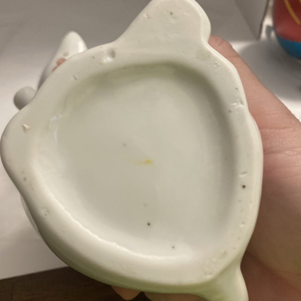  Lucky Cat Teapot or Creamer Hand Painted Ceramic Chinese VTG