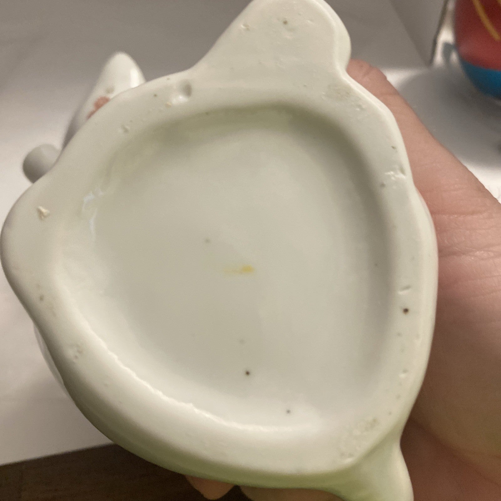  Lucky Cat Teapot or Creamer Hand Painted Ceramic Chinese VTG
