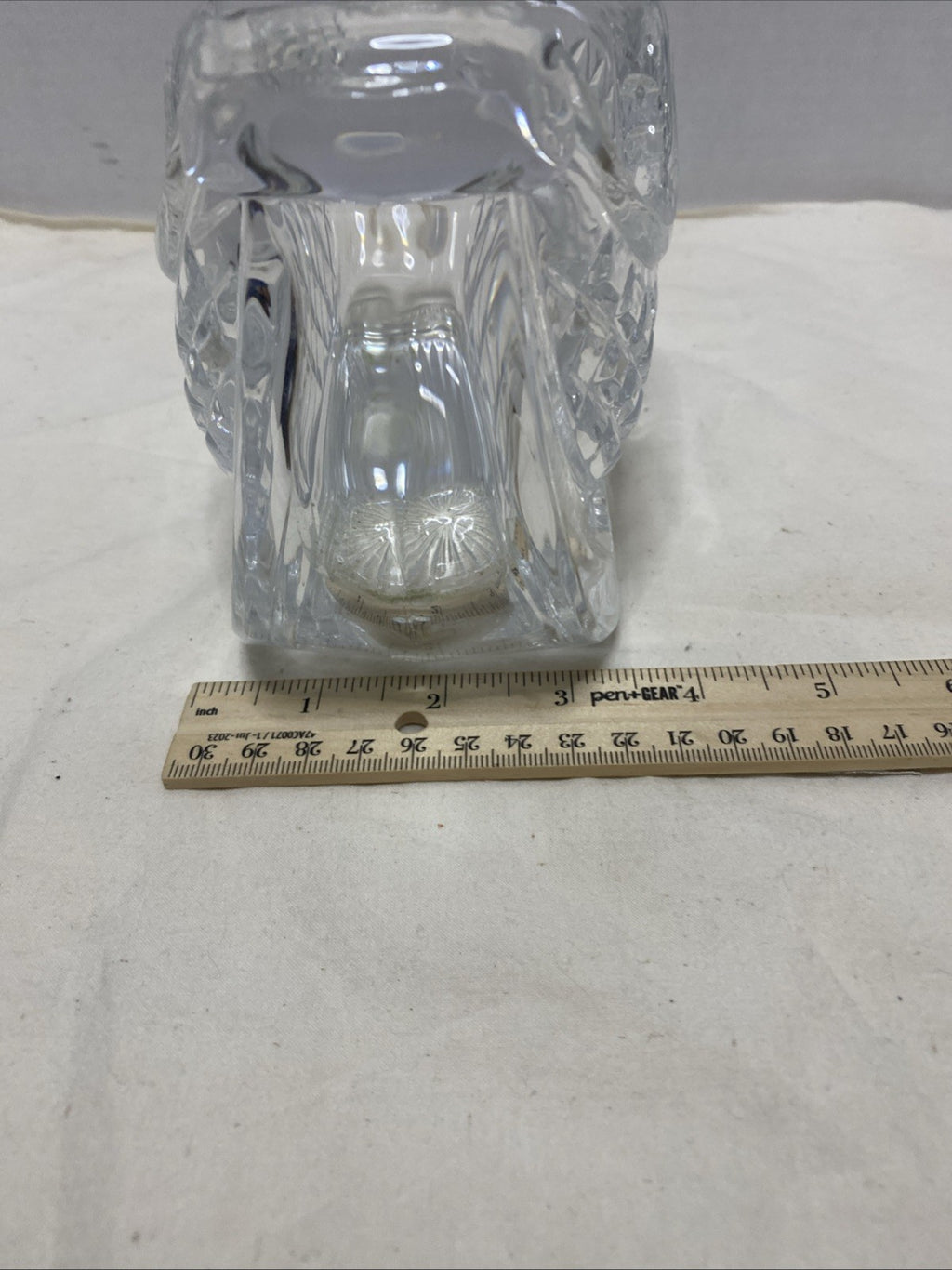 Vintage Crystal Glass Christmas Santa Sleigh/ Sled Candy Dish