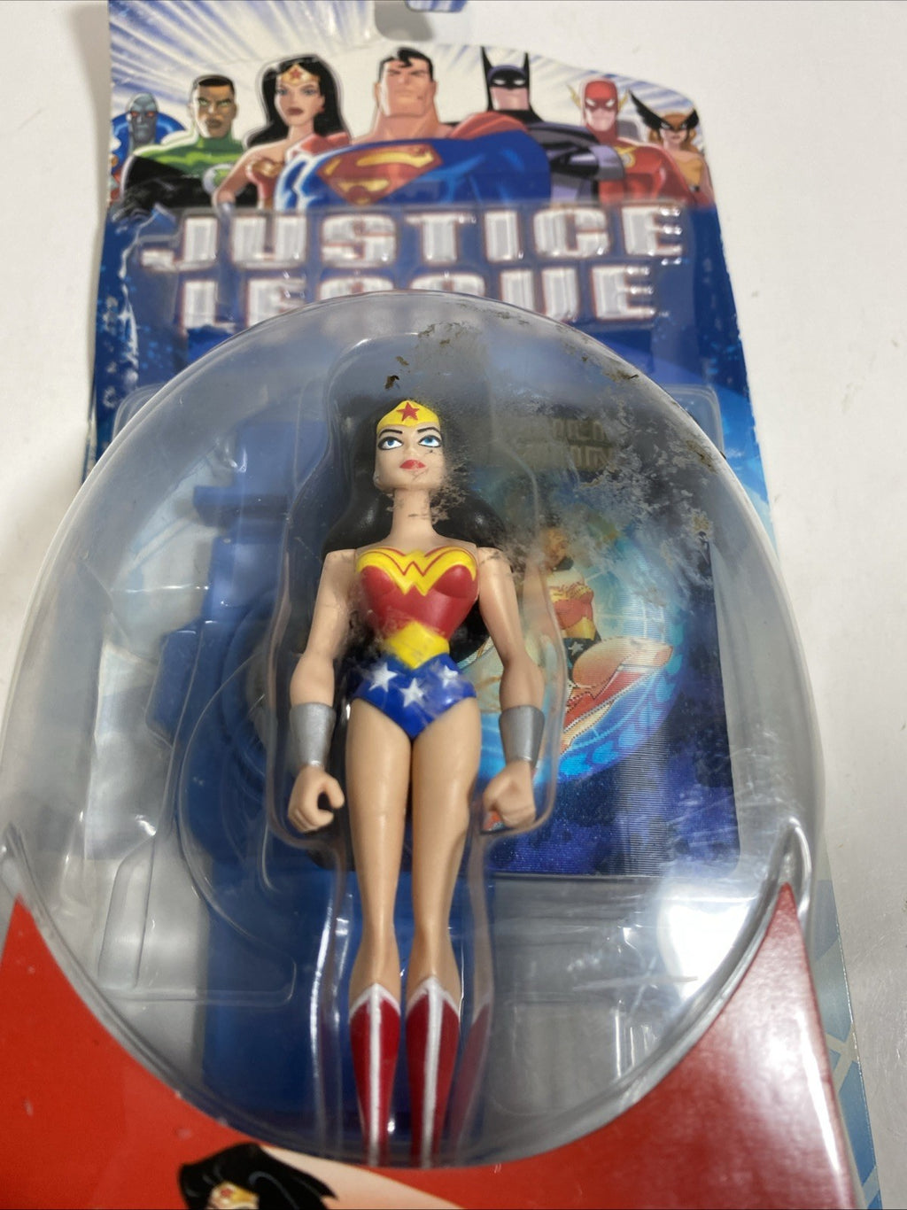 Justice League Animated Wonder Woman 4.5" Action Figure with stand - 2003 Mattel