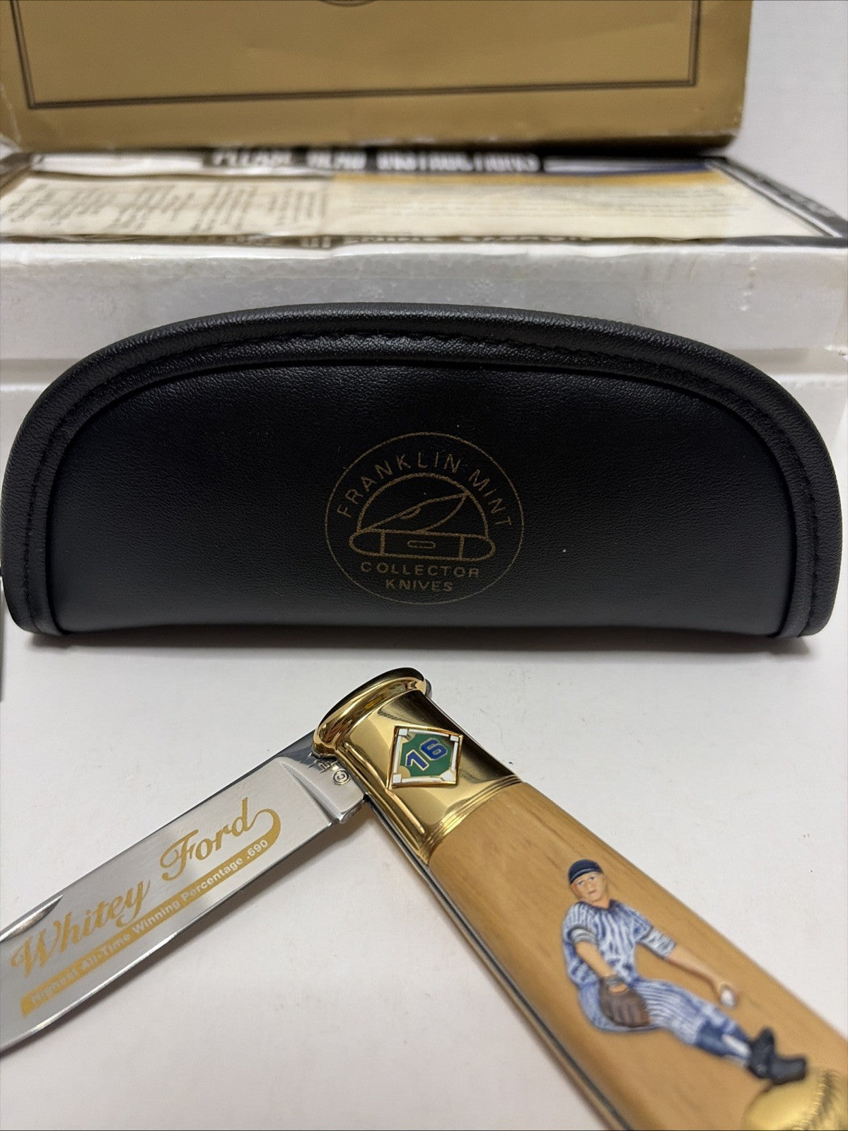 Franklin Met Whitey Ford Baseball Bat Shaped Knife With Case