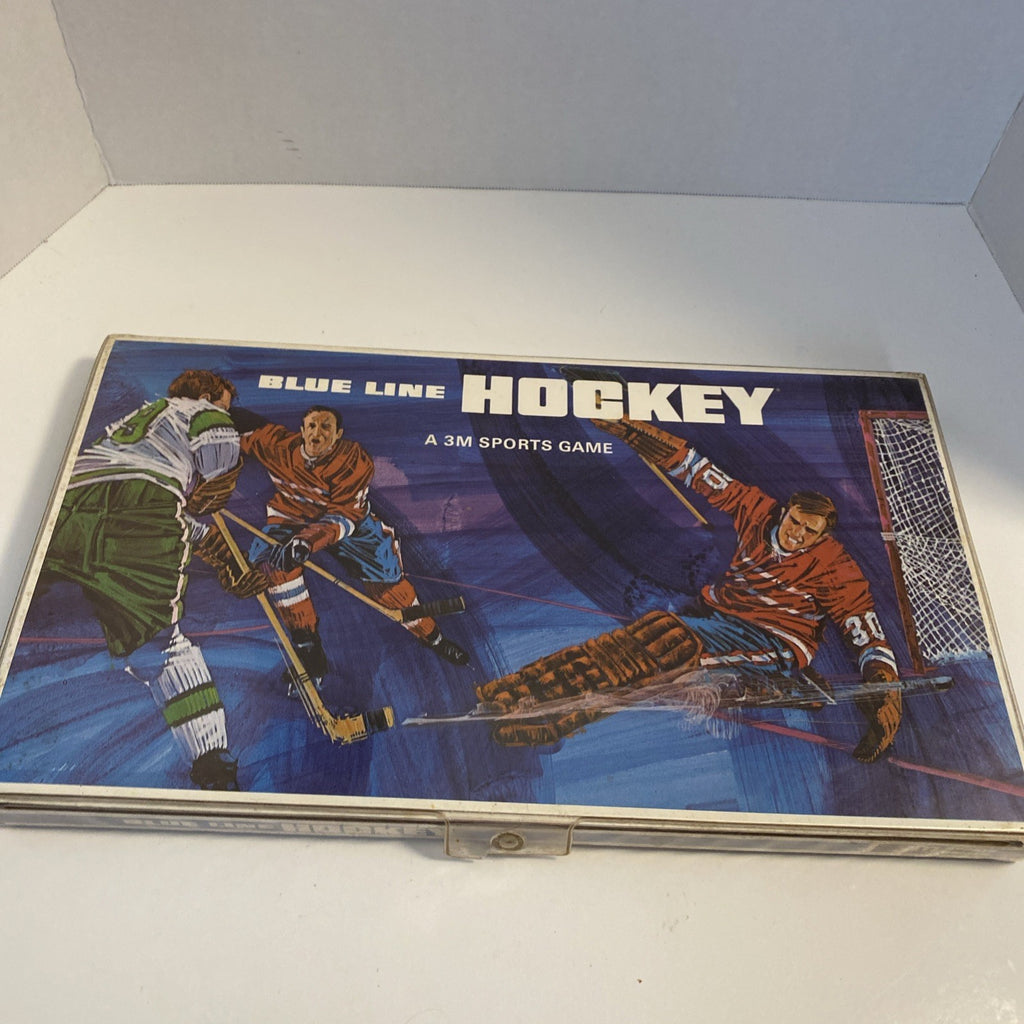 Vintage 1968 Blue Line Hockey Board Game 3M Sports Game Complete Vinyl Case