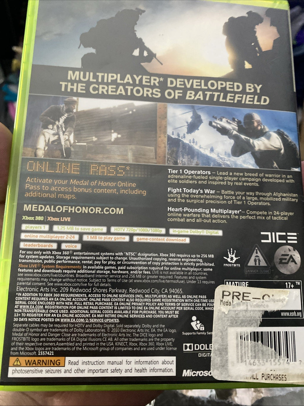 Medal of Honor (Microsoft Xbox 360 2010)