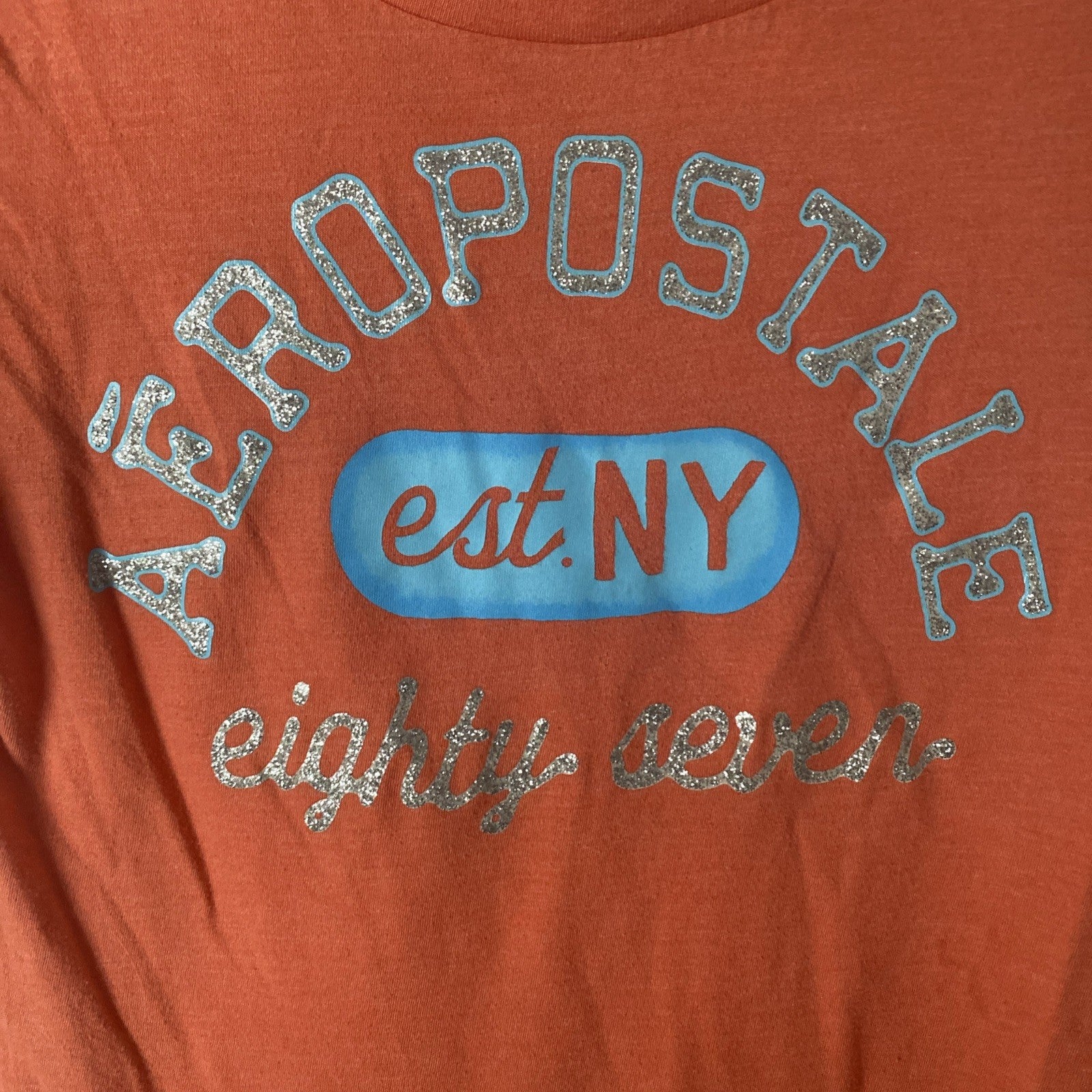 Girls Aeropostale peach Tee Shirt, Size Medium