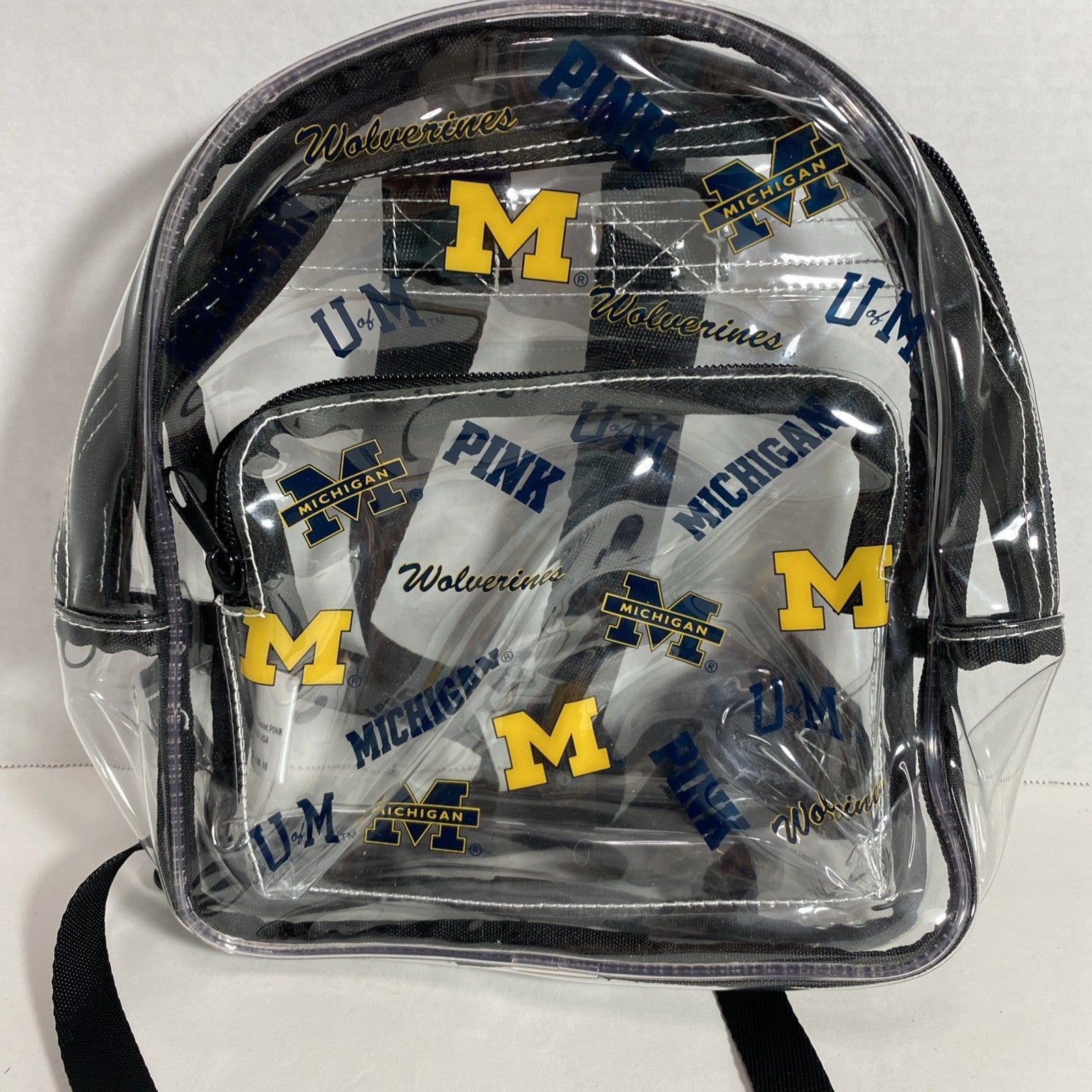 Victorias Secret PINK Michigan Clear Mini Backpack