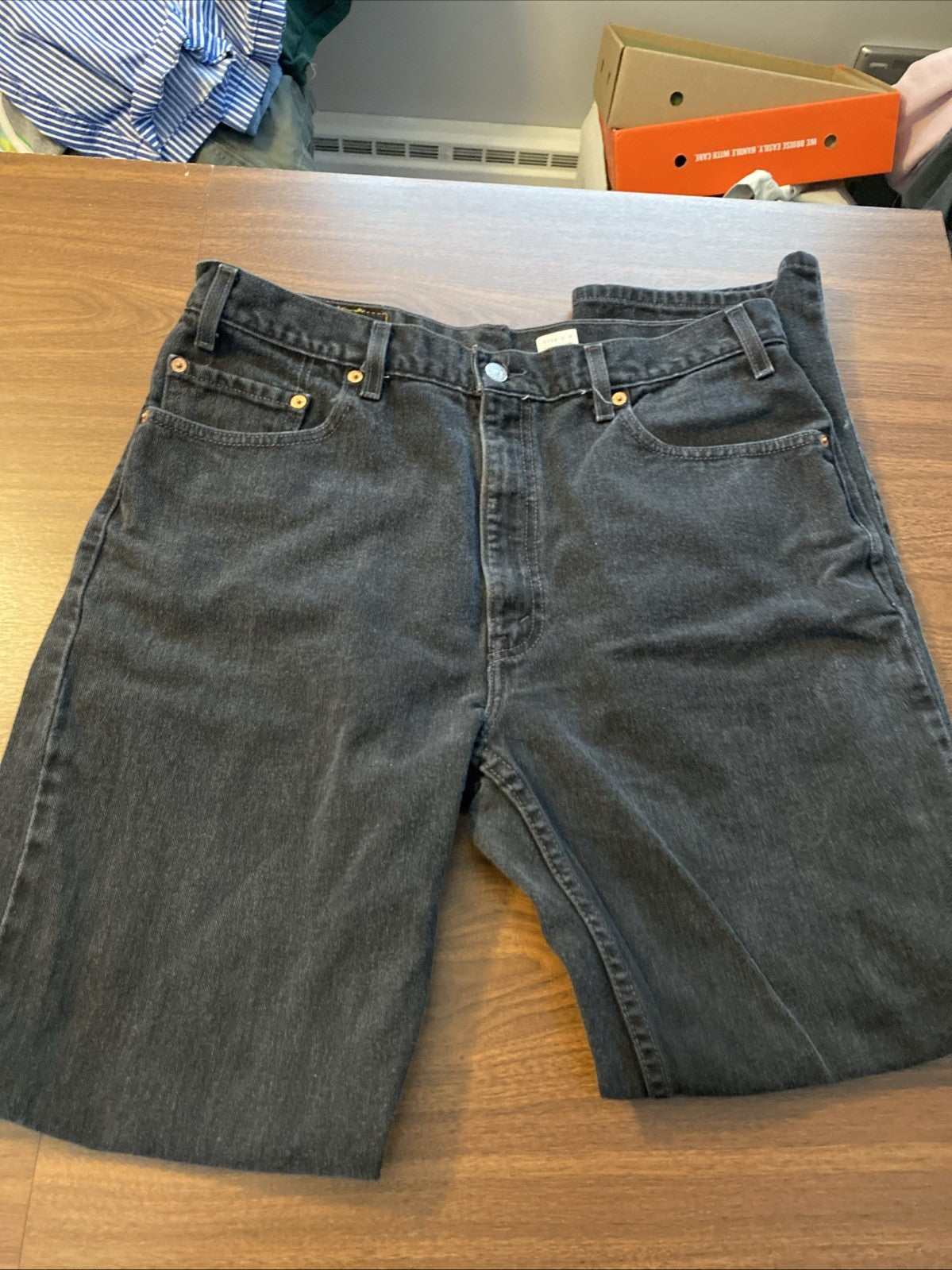 Men’s Levi Strauss 505 36x32 Black Denim