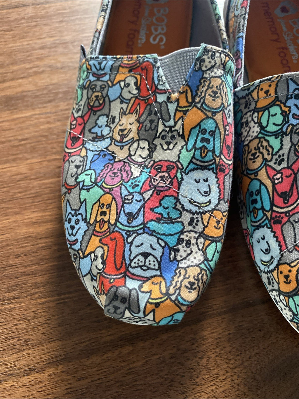 Skechers Women's BOBS for Dogs Slip On Plush Woof Dog Party Flat Women’s 5.5