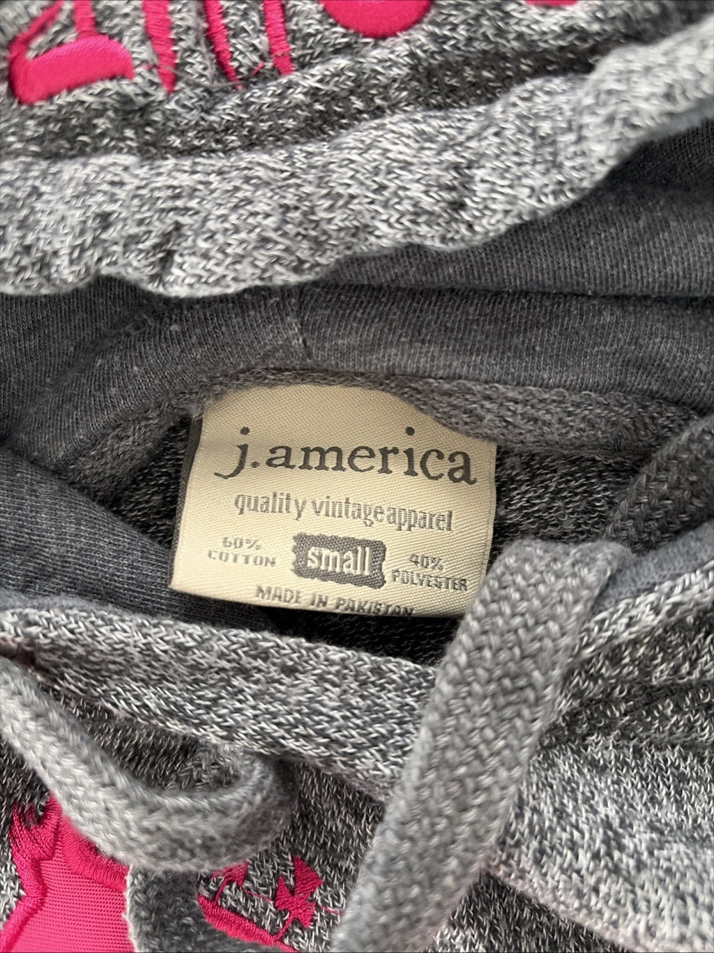j america hoodie Draft Horse Driven On Hood Gray Small