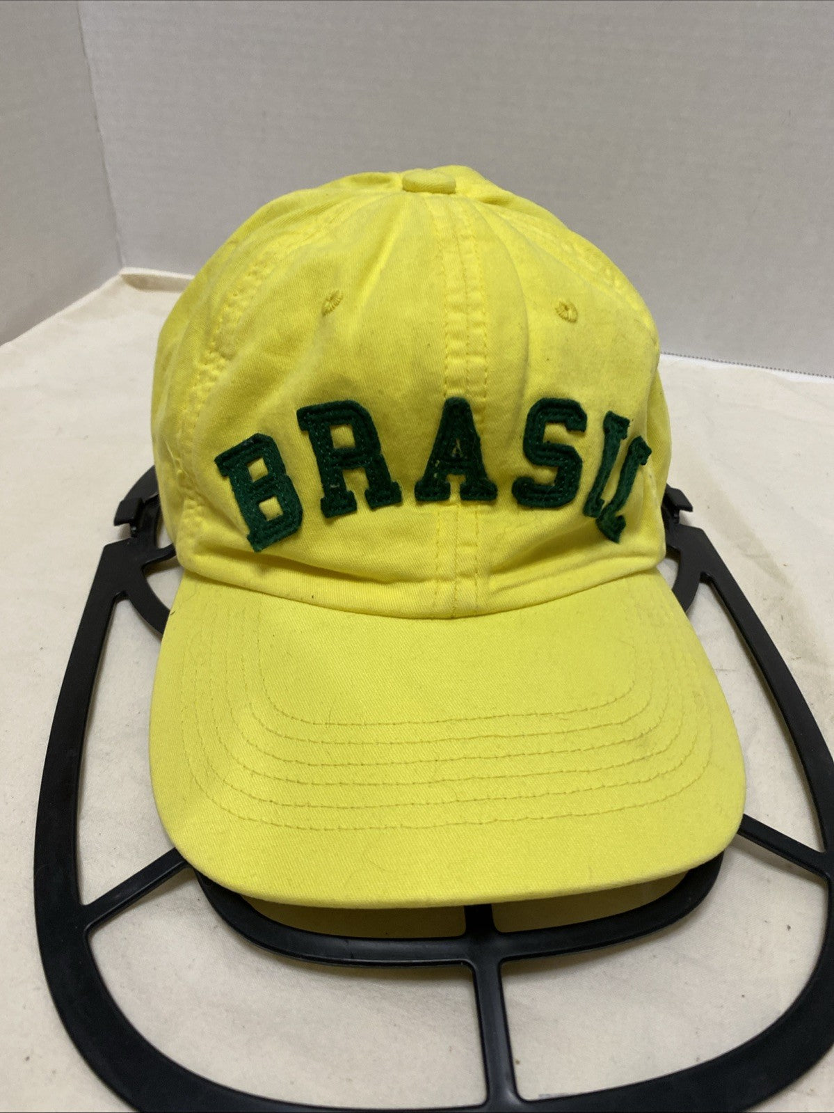 Brasil Hat Adult Mens Yellow Strap Back Cap Adjustable