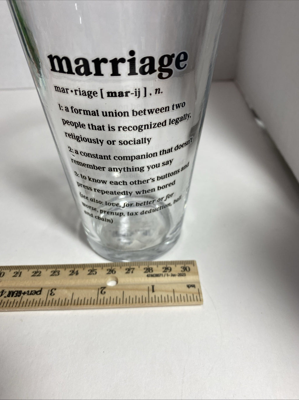 Defined Marriage Pint Glass