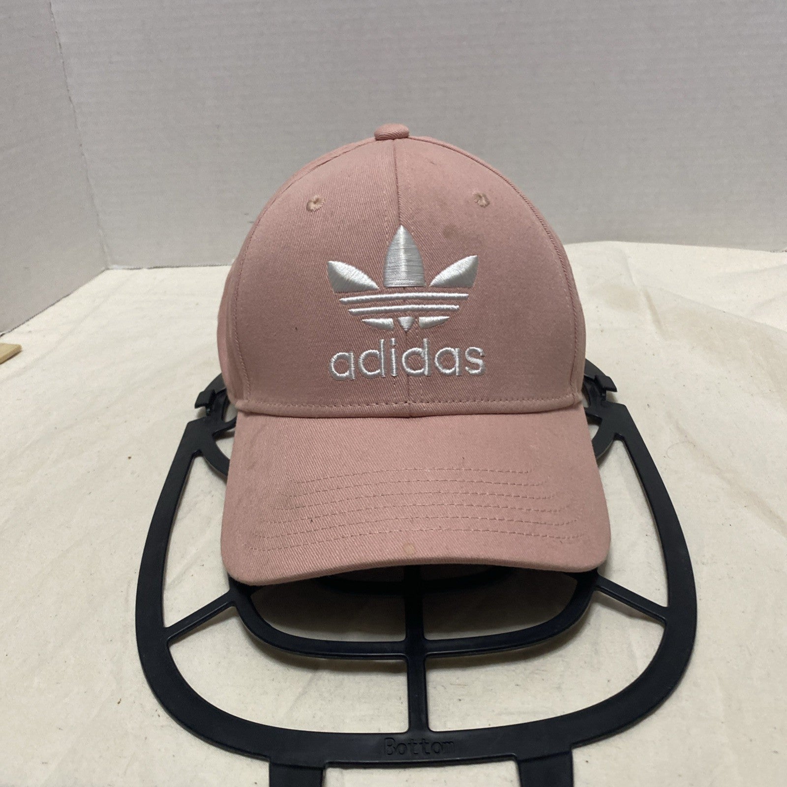 Adidas Womens Strap Back Baseball Cap Adjustable Osfw Pink White Trifoil 