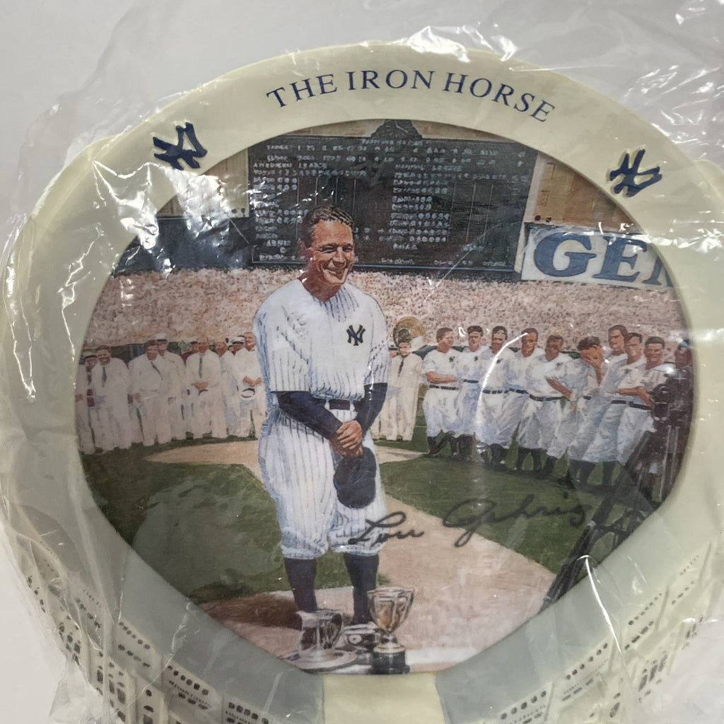 Rare The Iron Horse “Lou Gehrig” Limited Edition Plate Yankee Stadium 1999 Coa