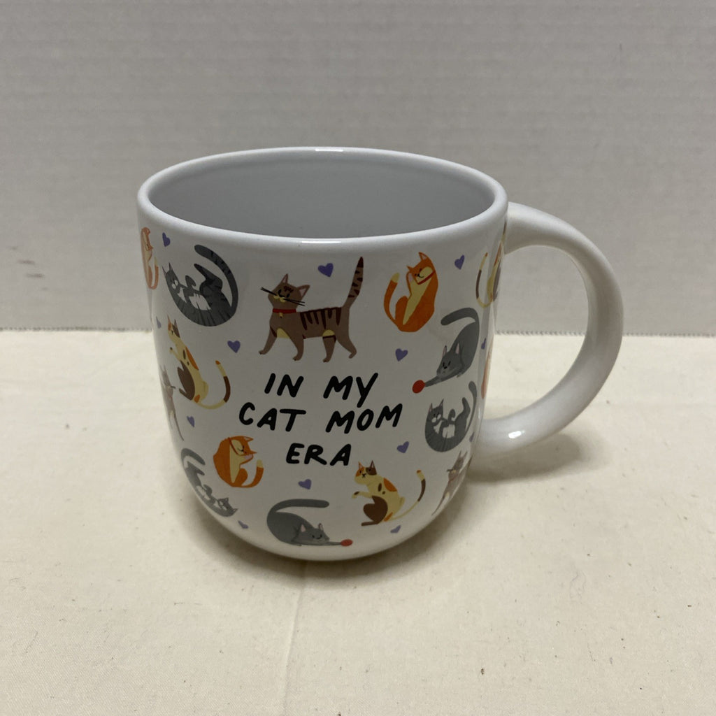Parker Lane Stoneware "Cat mom" Coffee Mug Tea Cup with Colorful Cats
