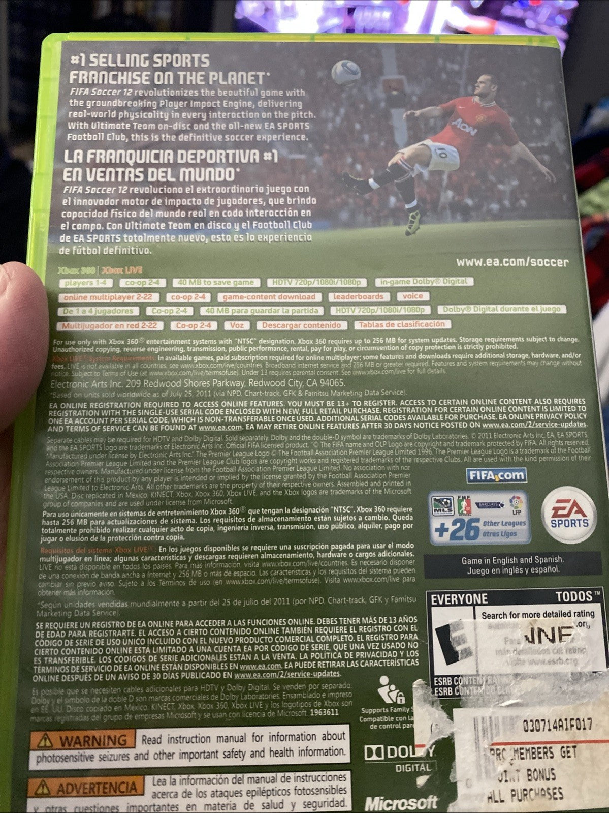 FIFA Soccer 12 (Microsoft Xbox 360, 2011)