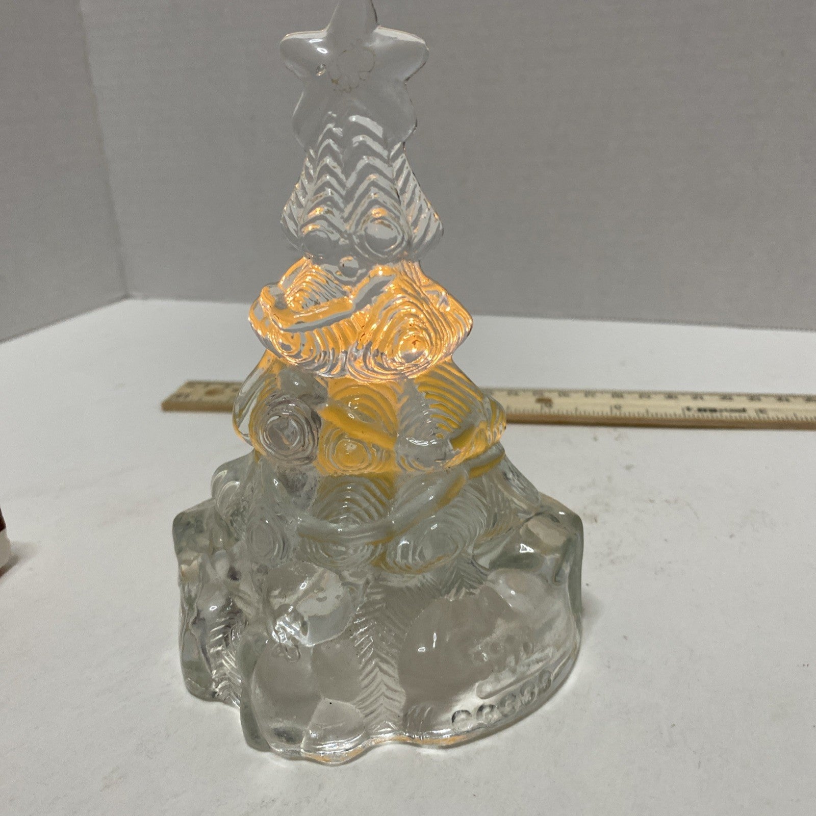 Vintage Glass Christmas Tree Votive Candle Holder