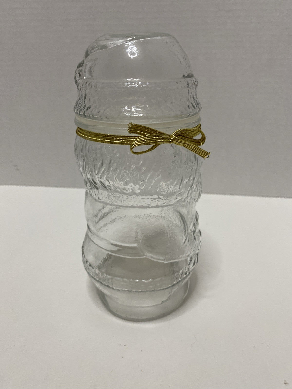 VTG Libbey Canada  Santa Claus Jar  Candy Poly Seal Glass Lid Holiday Rare
