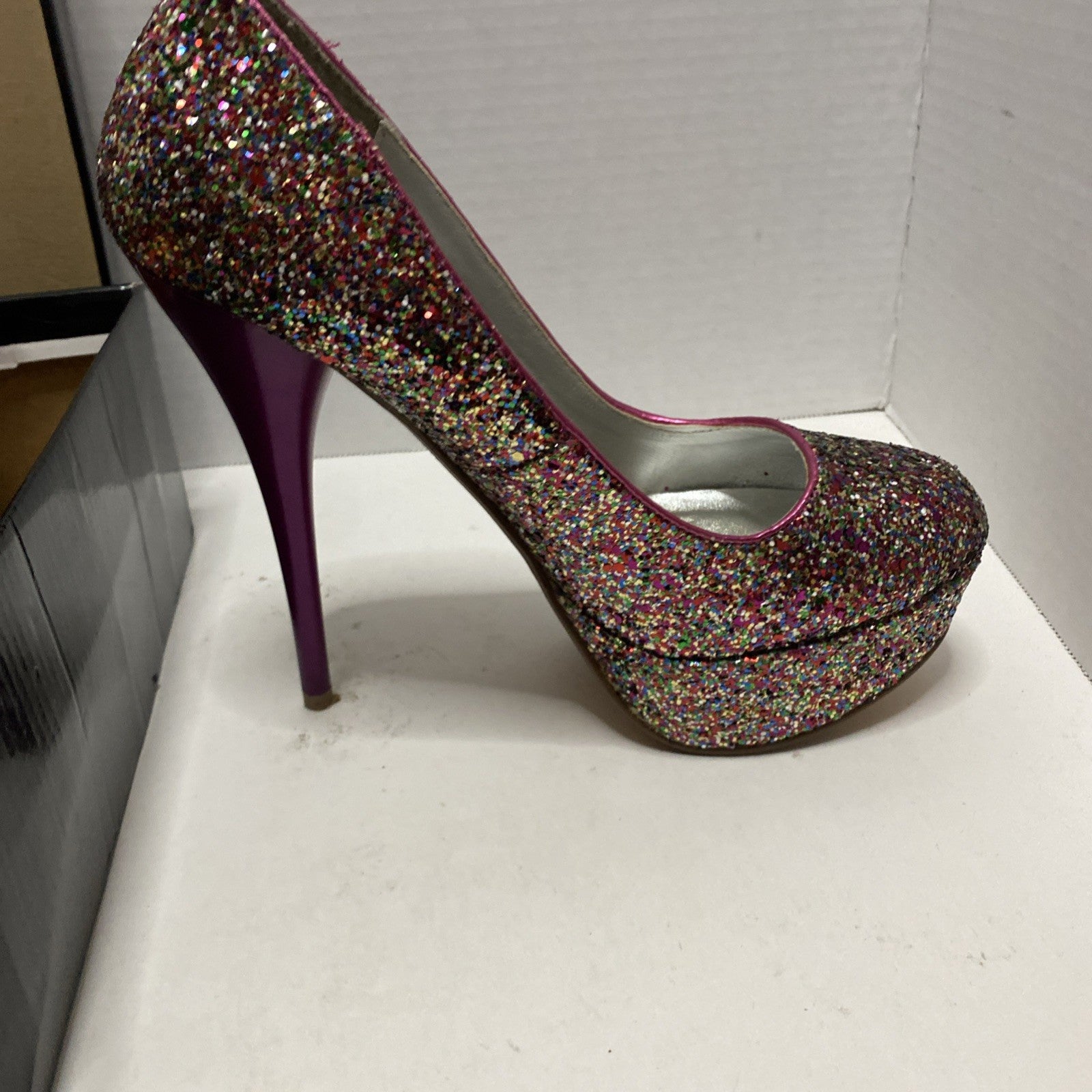 Deb-women shoes formal evening pumps stilettos prom party fuchsia glitter