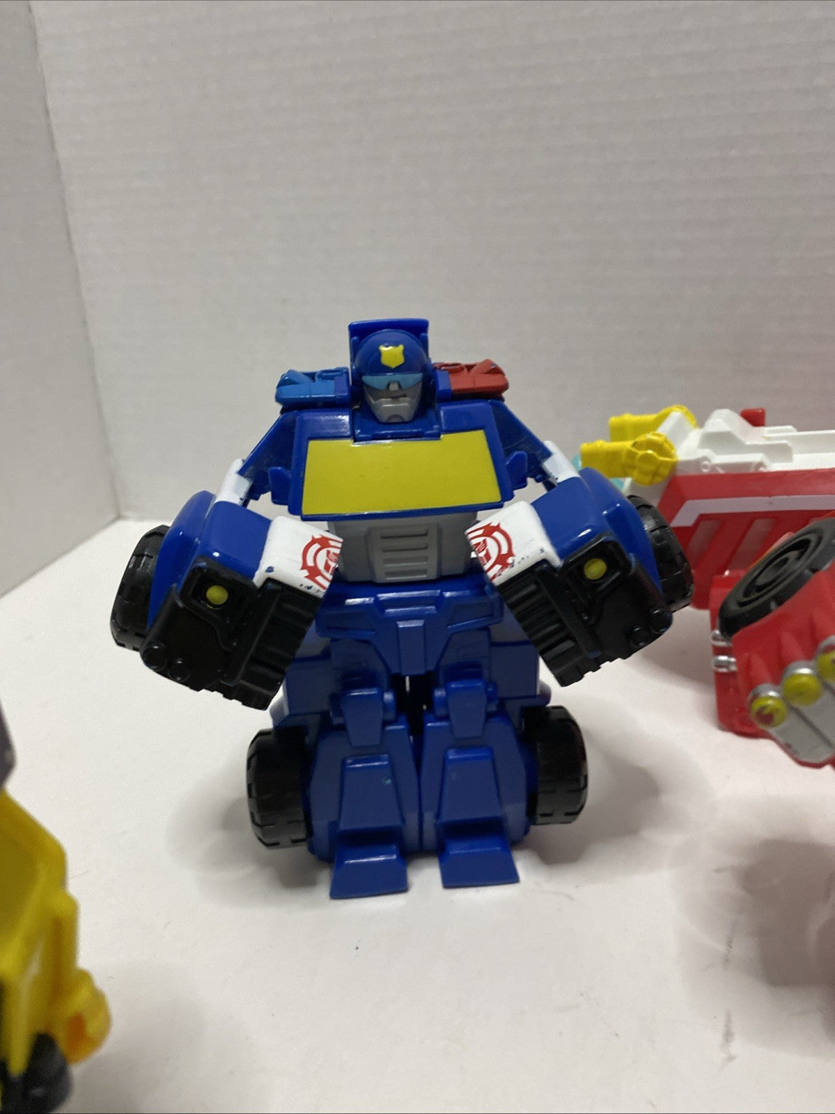 Lot of 4 Hasbro Playskool Heroes Transformers Rescue Bots Figures Optimus Prime