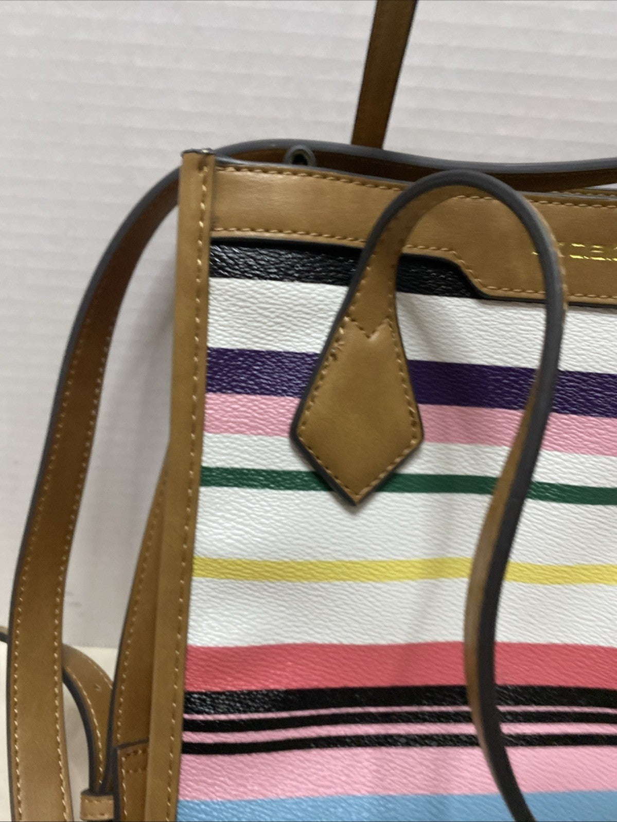 Liz Claiborne Tote Crossbody Bag Striped