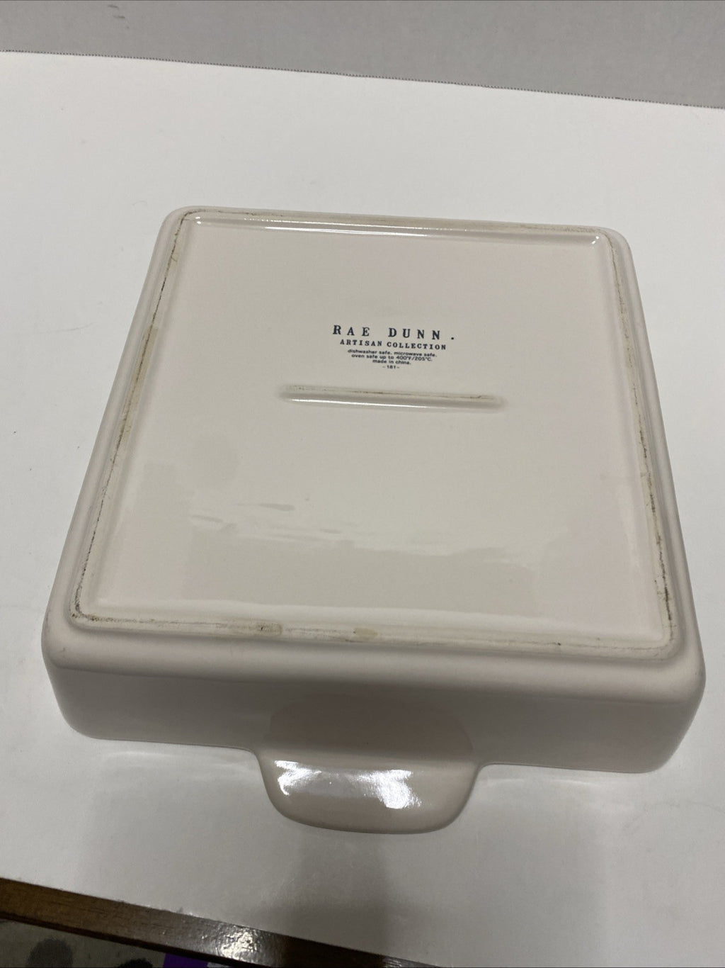 Rae Dunn "BAKE" Square Baking Dish Pan 9"x9" with Handles