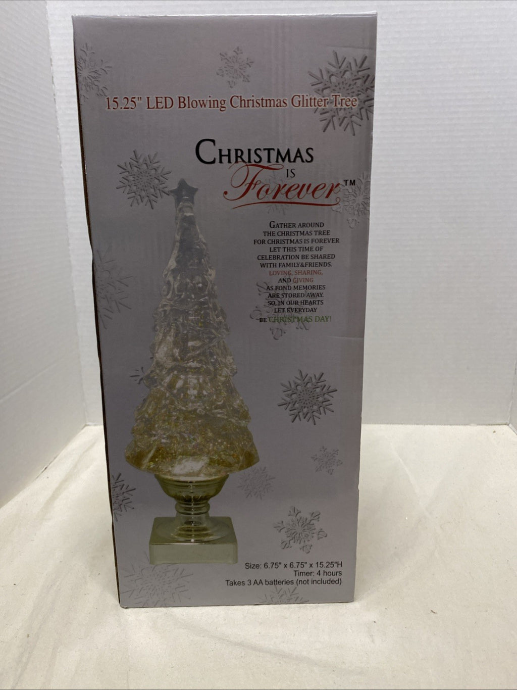 Blowing Glitter Christmas Tree-XLarge 15.25" Gold