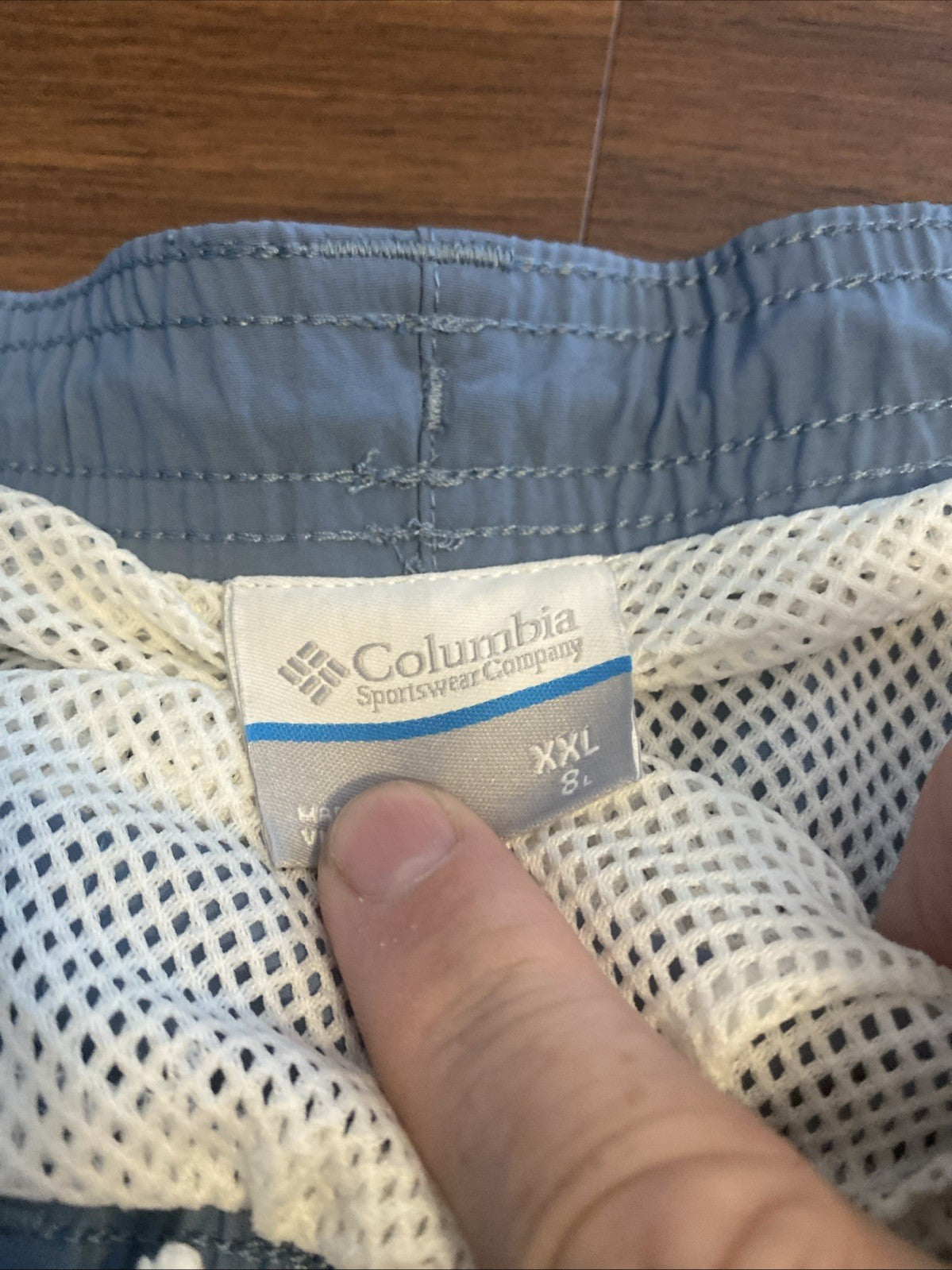 Columbia Swim Trunks Mens XXL Blue pfg Omni-Shade Pockets Netted Outdoors Mens