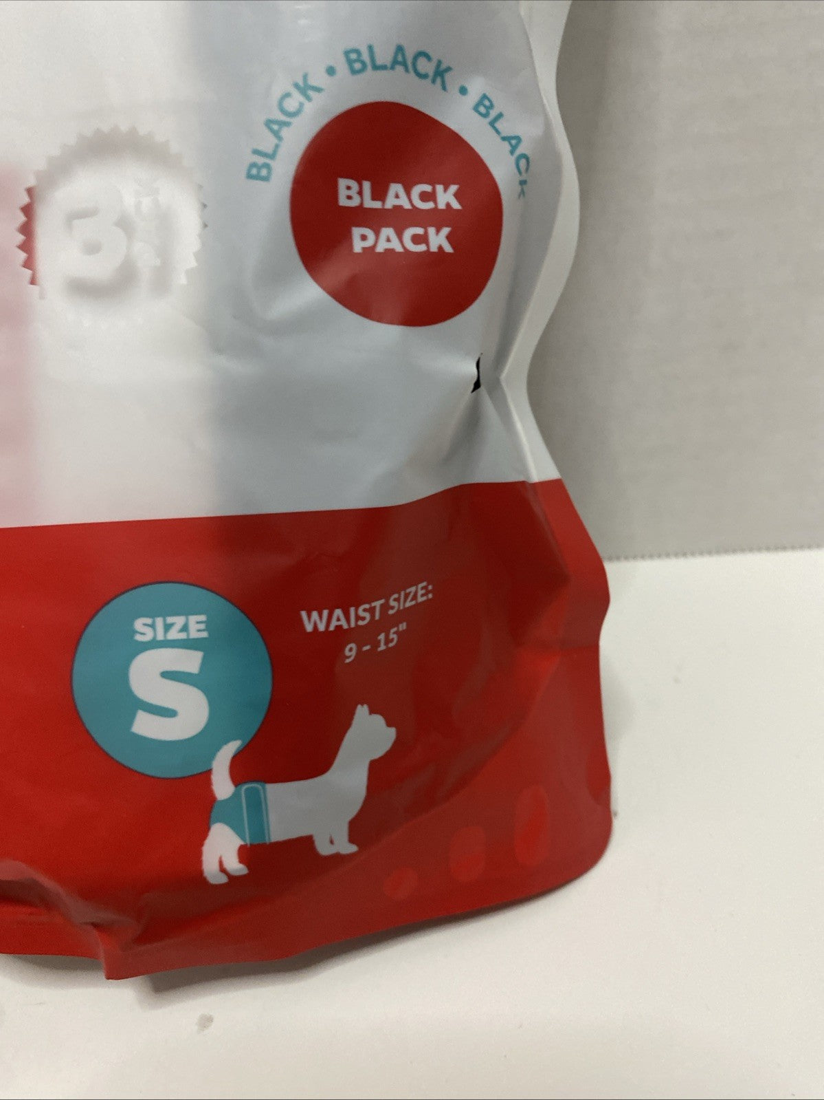 NEW PACK - 3 BLACK Pet Parents Washable Dog Diapers SMALL