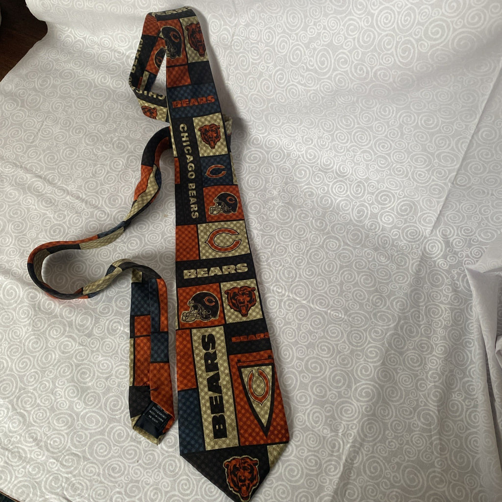 NFL Chicago Bears Men's Plaid Style Necktie by Eagles Wings