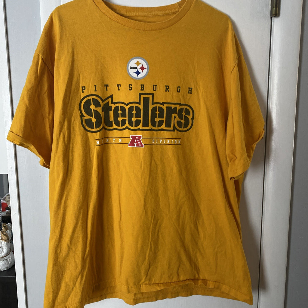Pittsburg Steelers  T Shirt NFL Team Apparel Black Mens Large