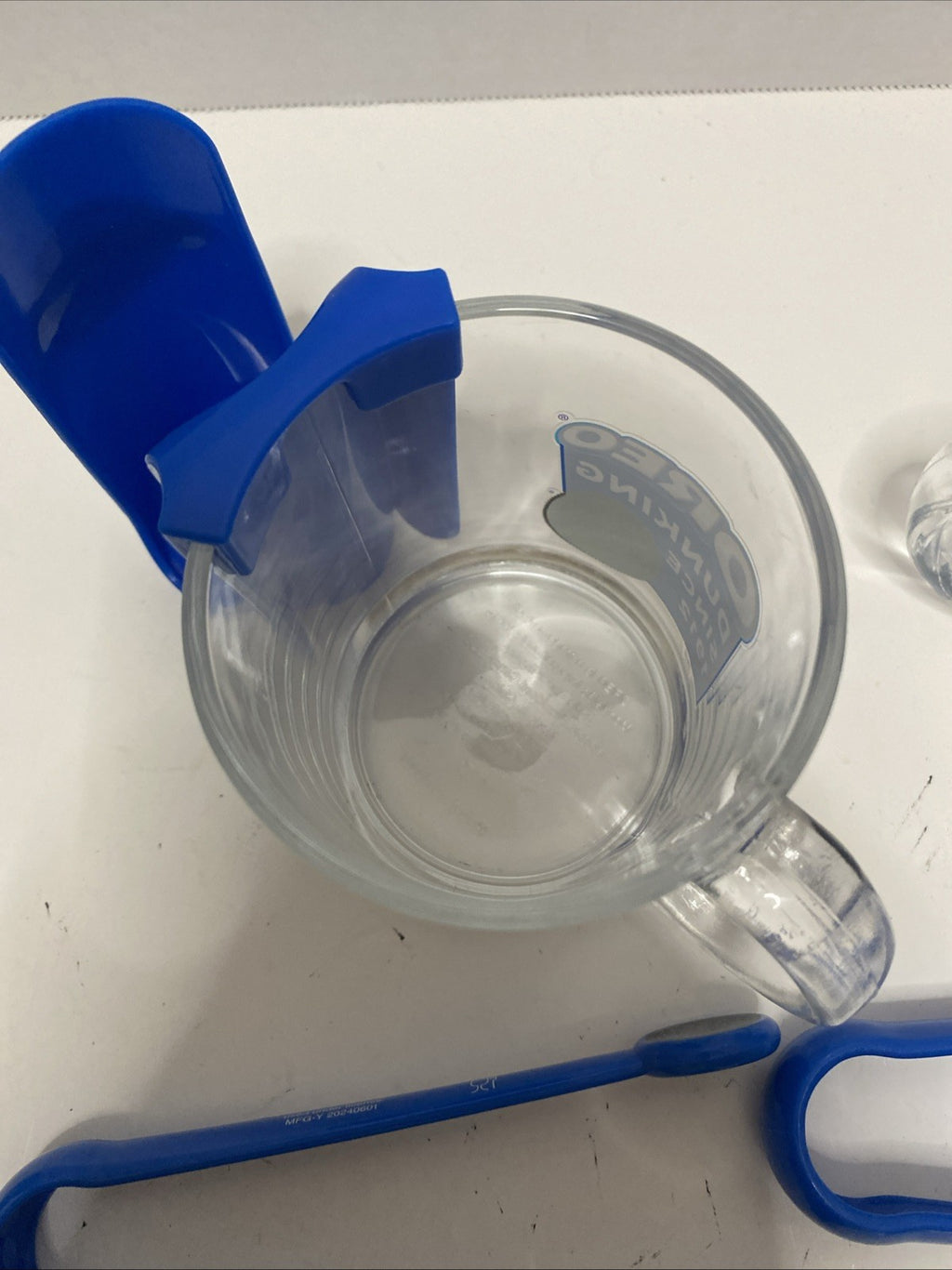 USED GOOD- Set of 2 Oreo Dunking Mug Glass Sets With Tongs