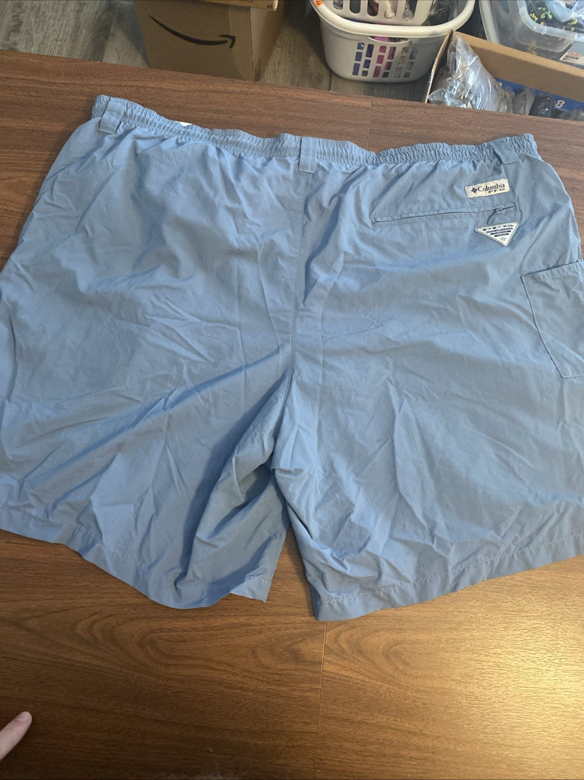 Columbia Swim Trunks Mens XXL Blue pfg Omni-Shade Pockets Netted Outdoors Mens