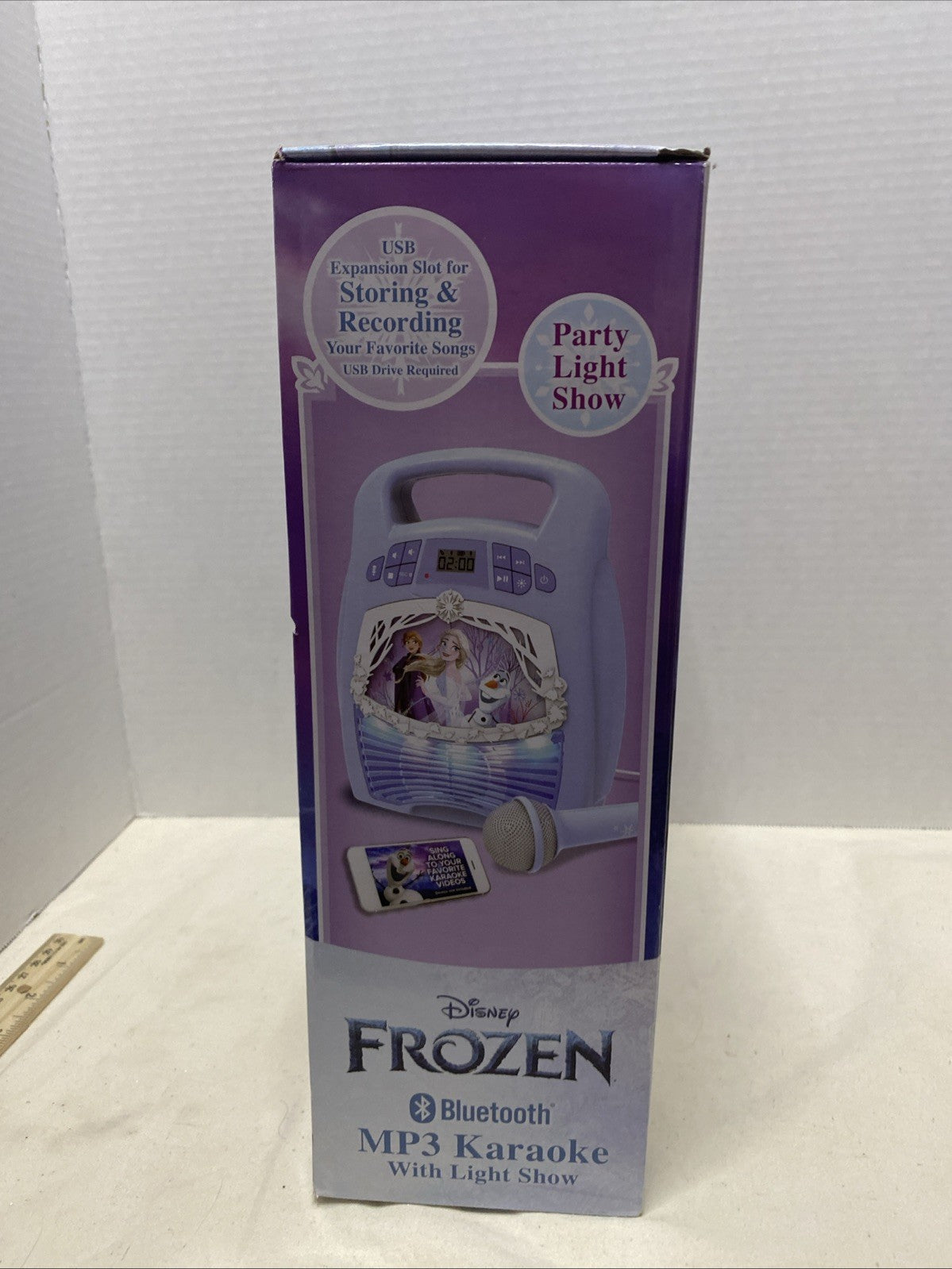 Disney Frozen MP3 Bluetooth Karaoke with Light Show & Microphone - Brand New
