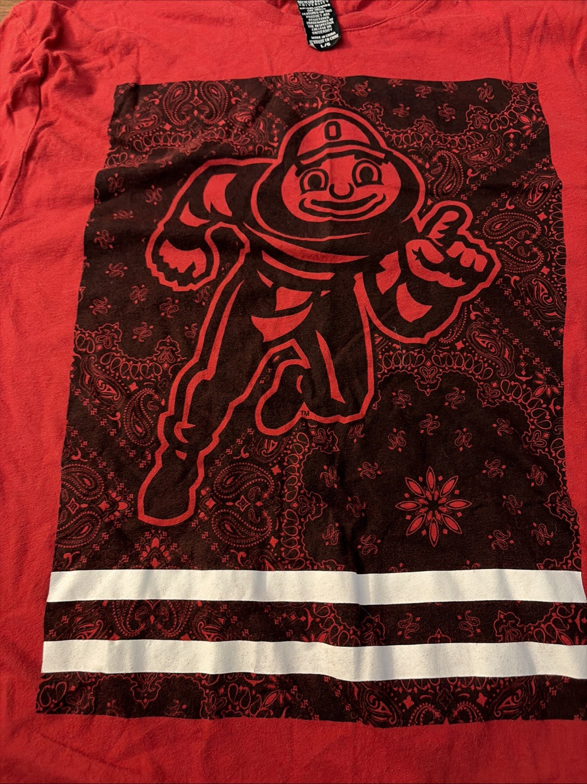 Recycled Karma Men’s Large Ohio State University Buckeyes Long Sleeve T Brutus ￼
