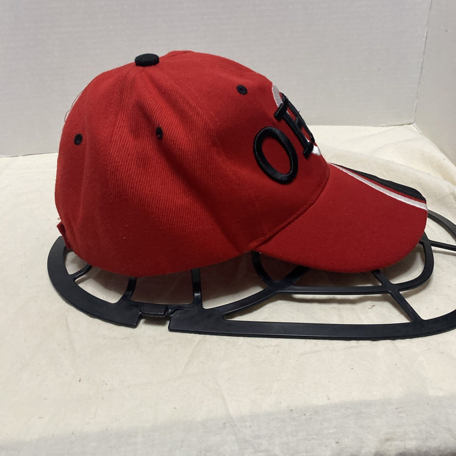 Ohio State Adjustable Baseball Cap Hat Red Black White