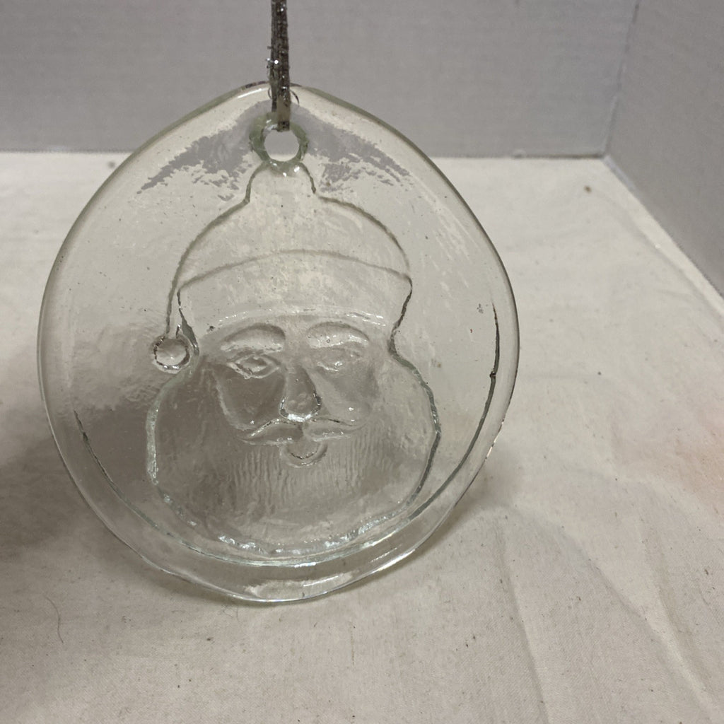 Old Santa Claus Glass Style Christmas Ornament - Keepsake Bauble