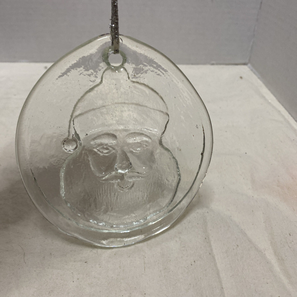Old Santa Claus Glass Style Christmas Ornament - Keepsake Bauble