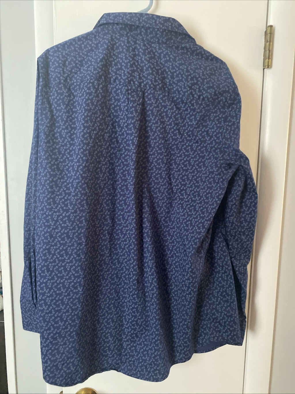 Chaps stretch easy hair men’s long sleeve shirt blue size medium