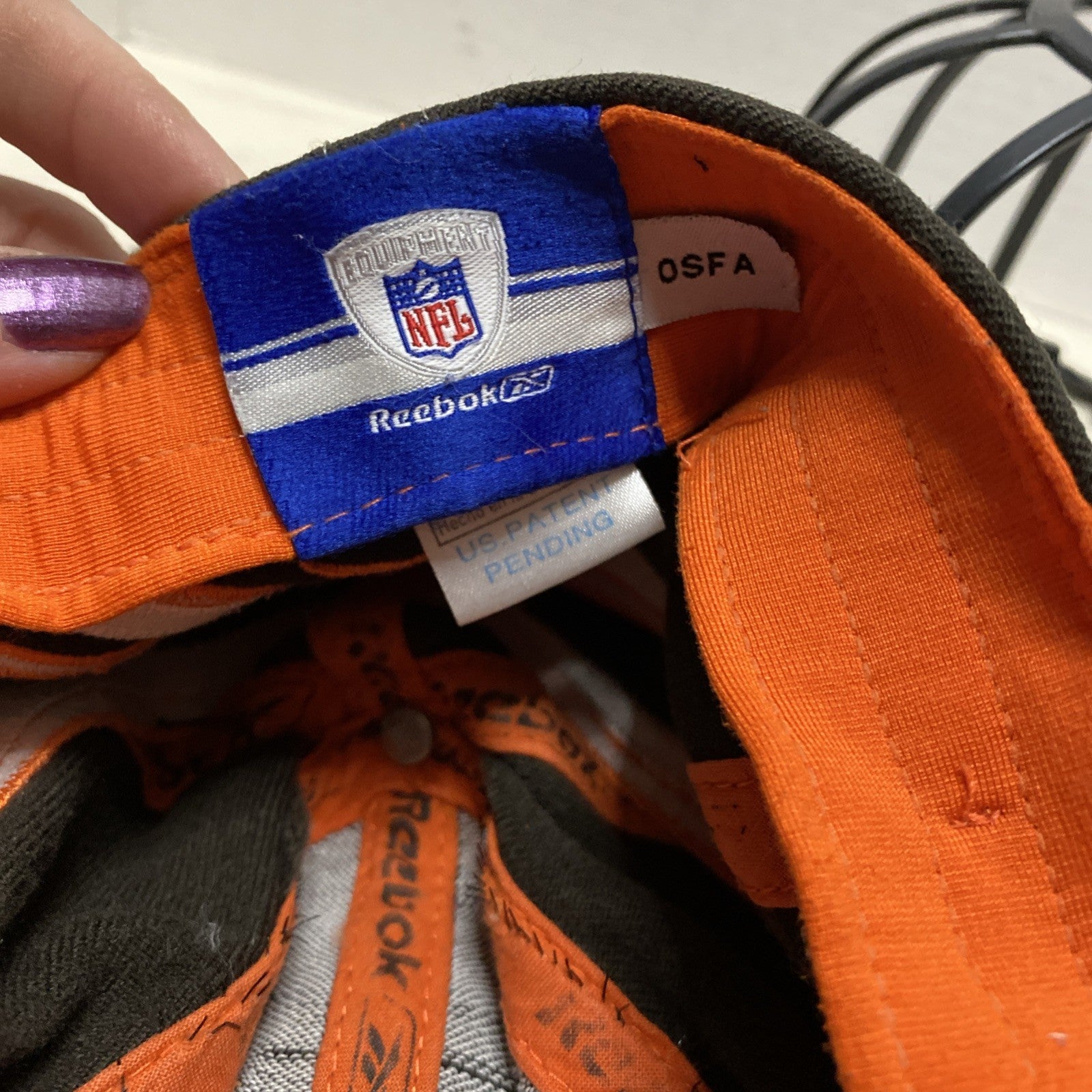 Cleveland Browns NFL equipment sideline fitted hat Reebok Fitted Large Retro