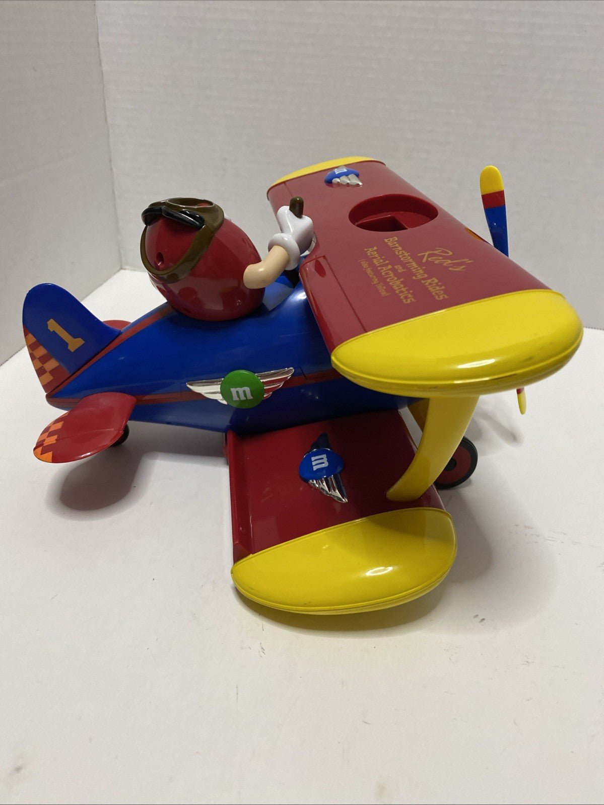 M&M Dispenser WORKS! Bi-Plane M&M Mars Inc USA Toy Vintage Collection