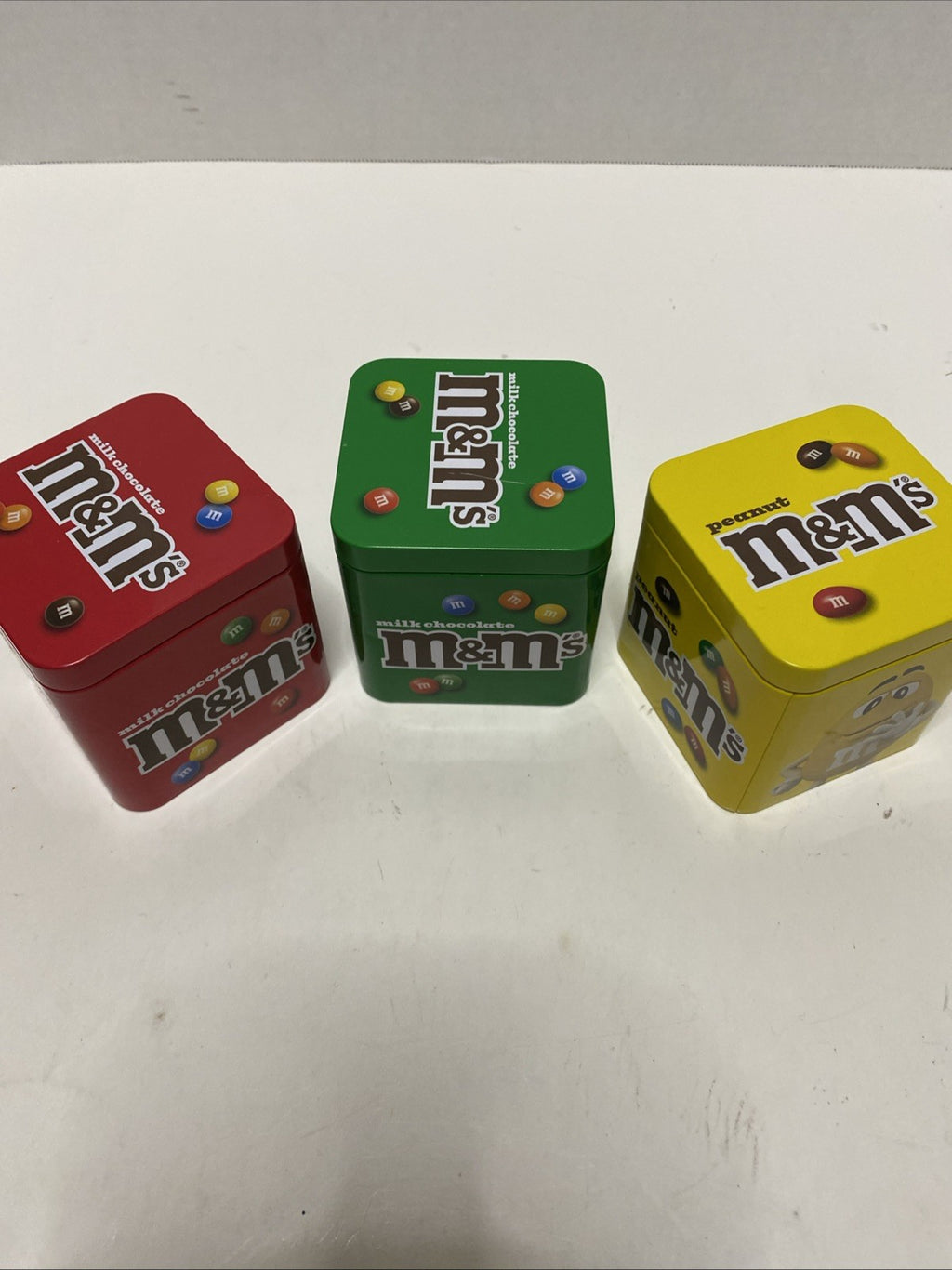 Mars Mini Candy  M & MTins - Red/ Green/Yellow
