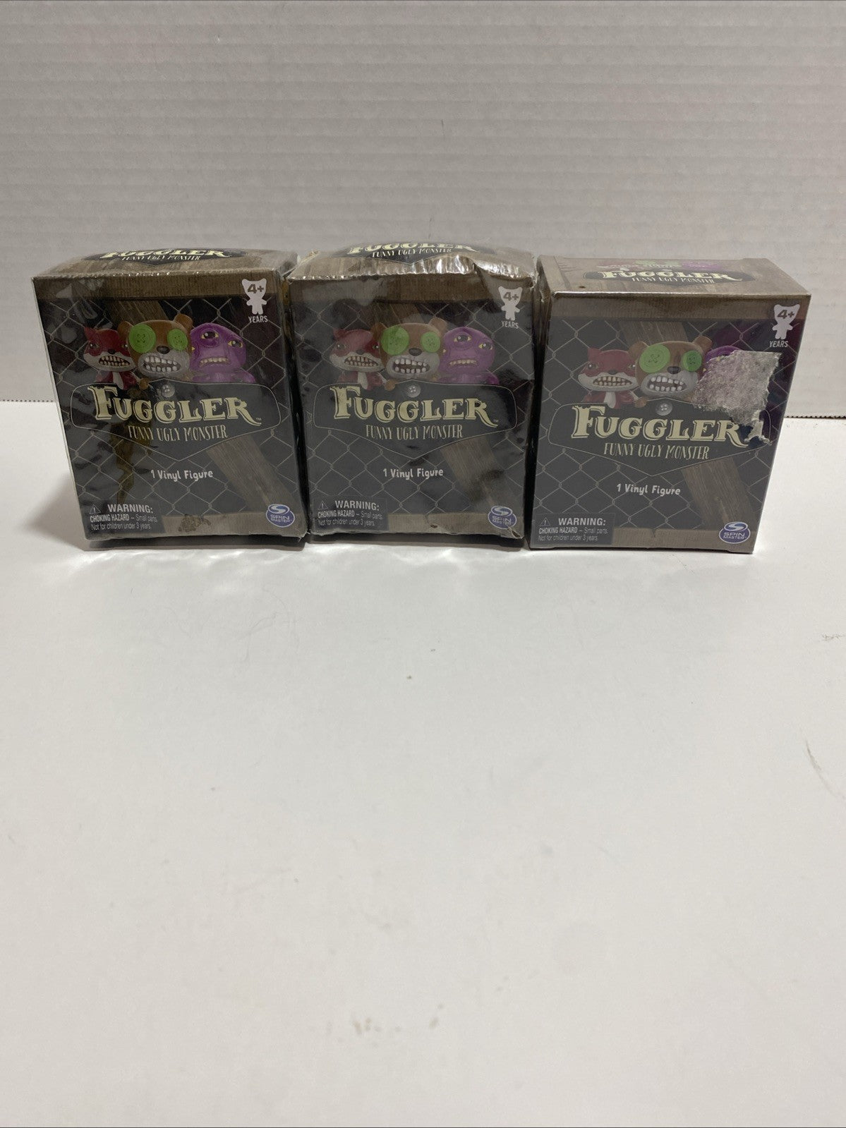 3x FUGGLER Funny Ugly Monster * Vinyl Mini Figure Blind Box - NEW Spin Masters
