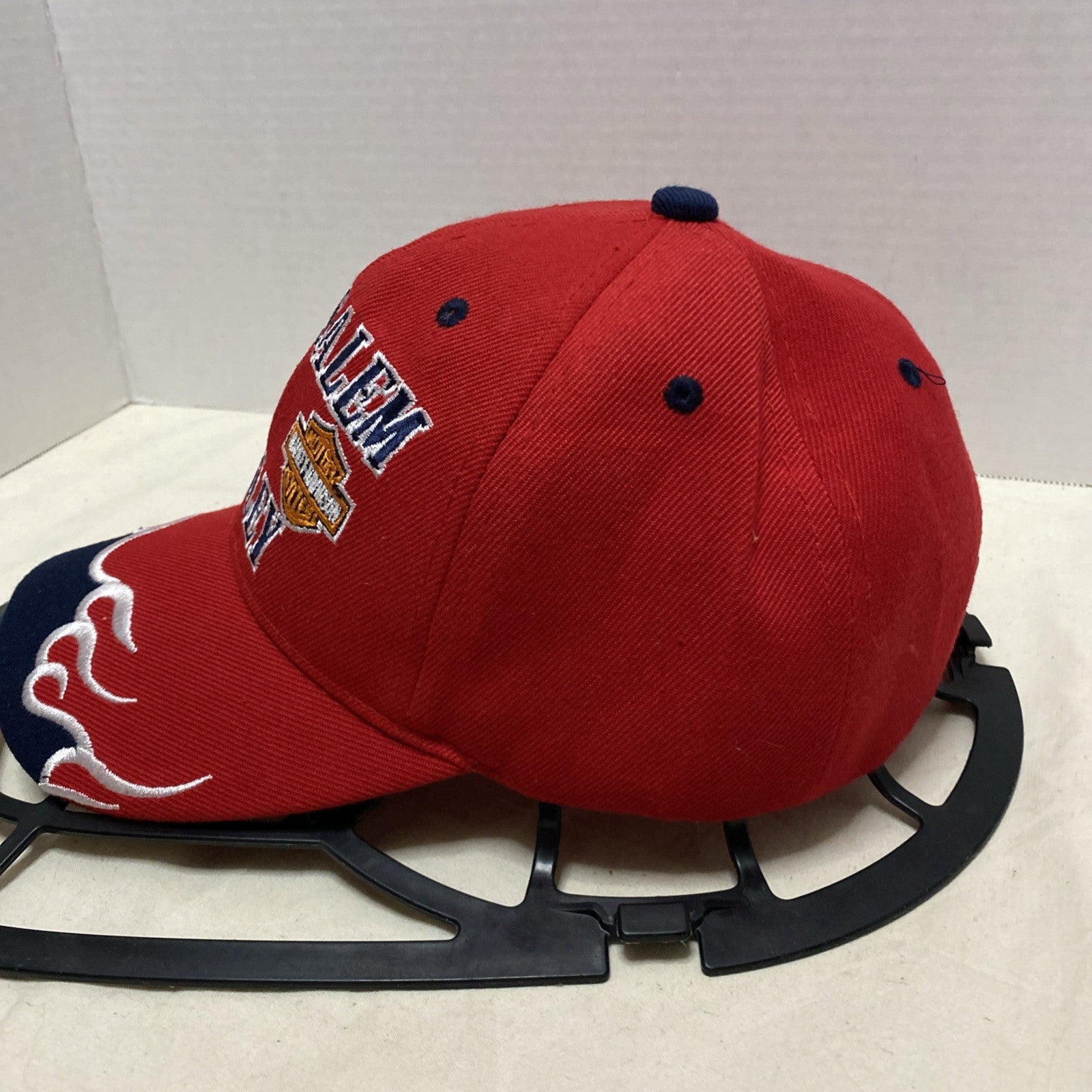 Harley Davidson Hat Adjustable Pre-owned Flames Red
