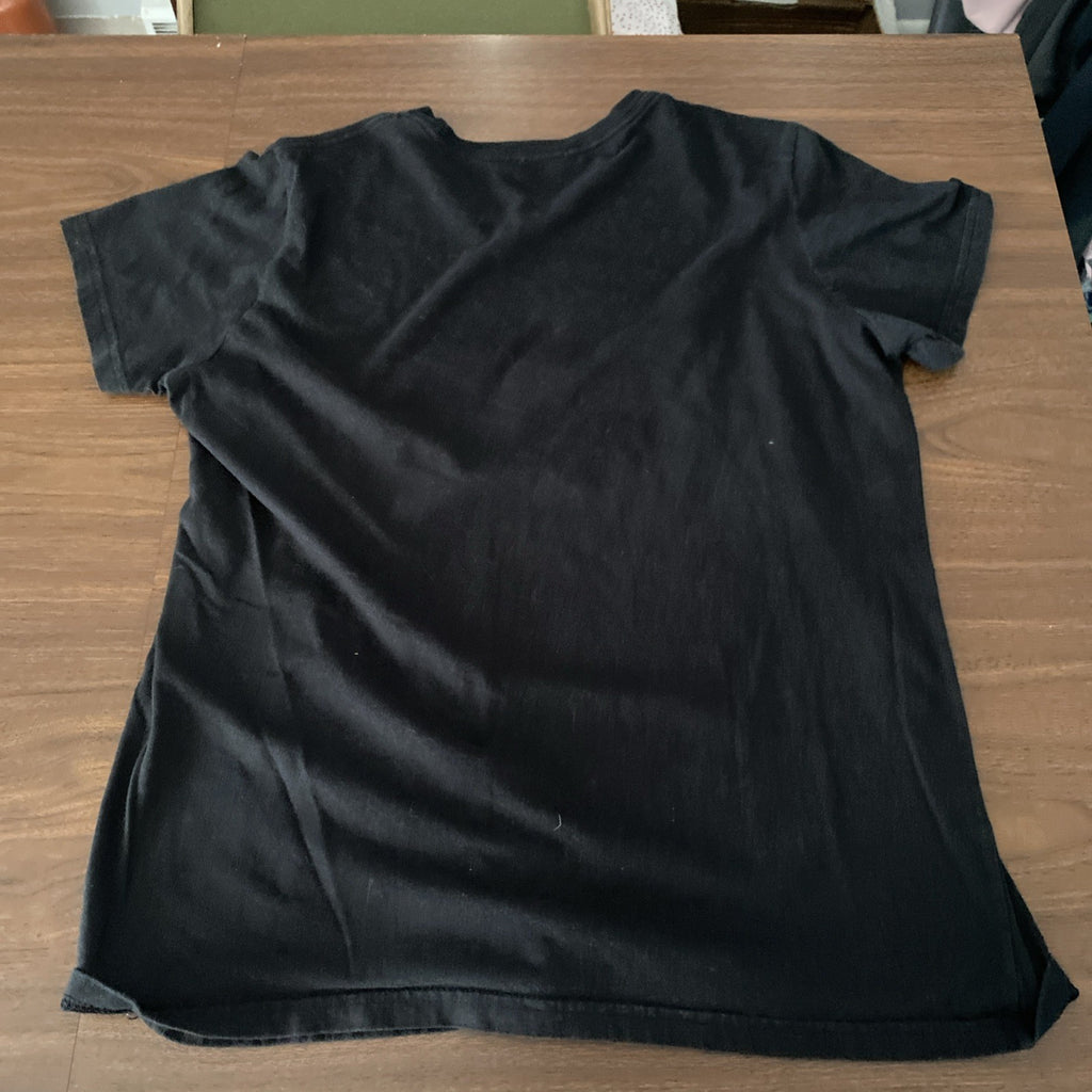 Adidas Shirt Men Large Black Graphic Short Sleeve  Free Shipping