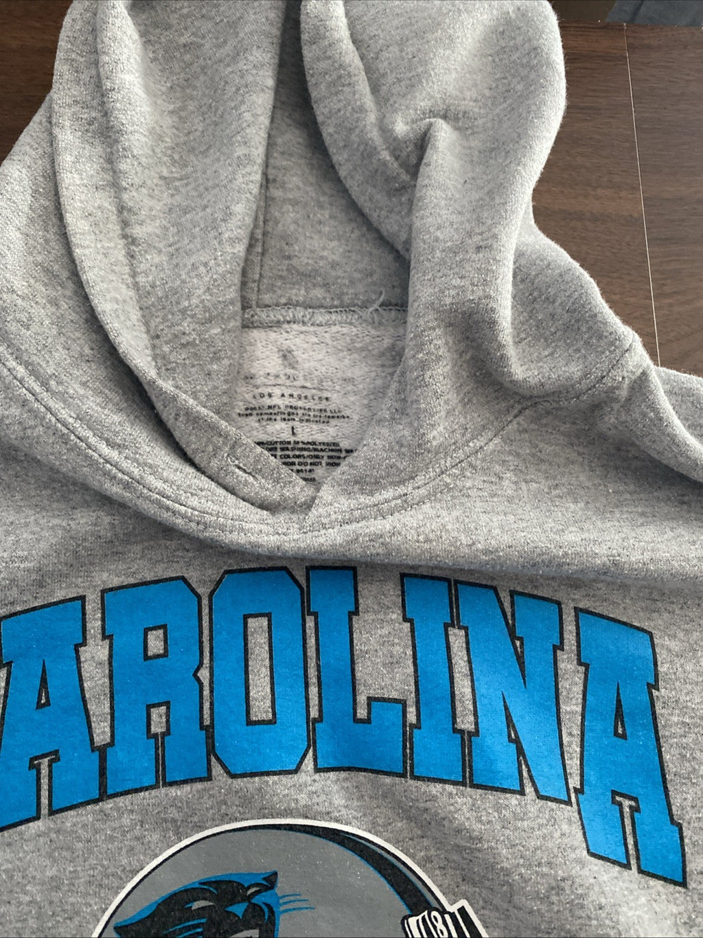 Junk Food Clothing's NFL Team Apparel CAROLILA PANTHERS Hoodie MENS Large