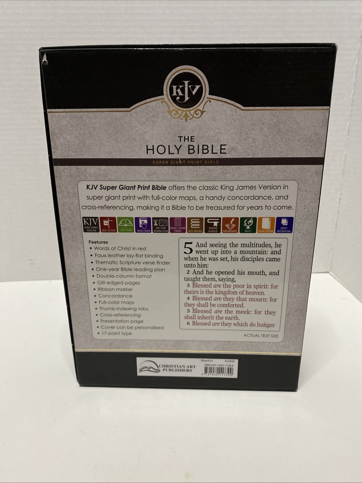 The Holy Bible KJV Super Giant Print,Thumb INDEXED ,Red Letter,Burgandy 