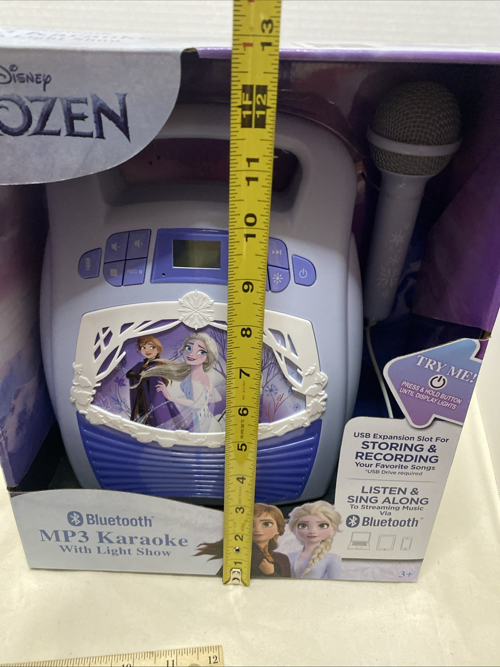 Disney Frozen MP3 Bluetooth Karaoke with Light Show & Microphone - Brand New
