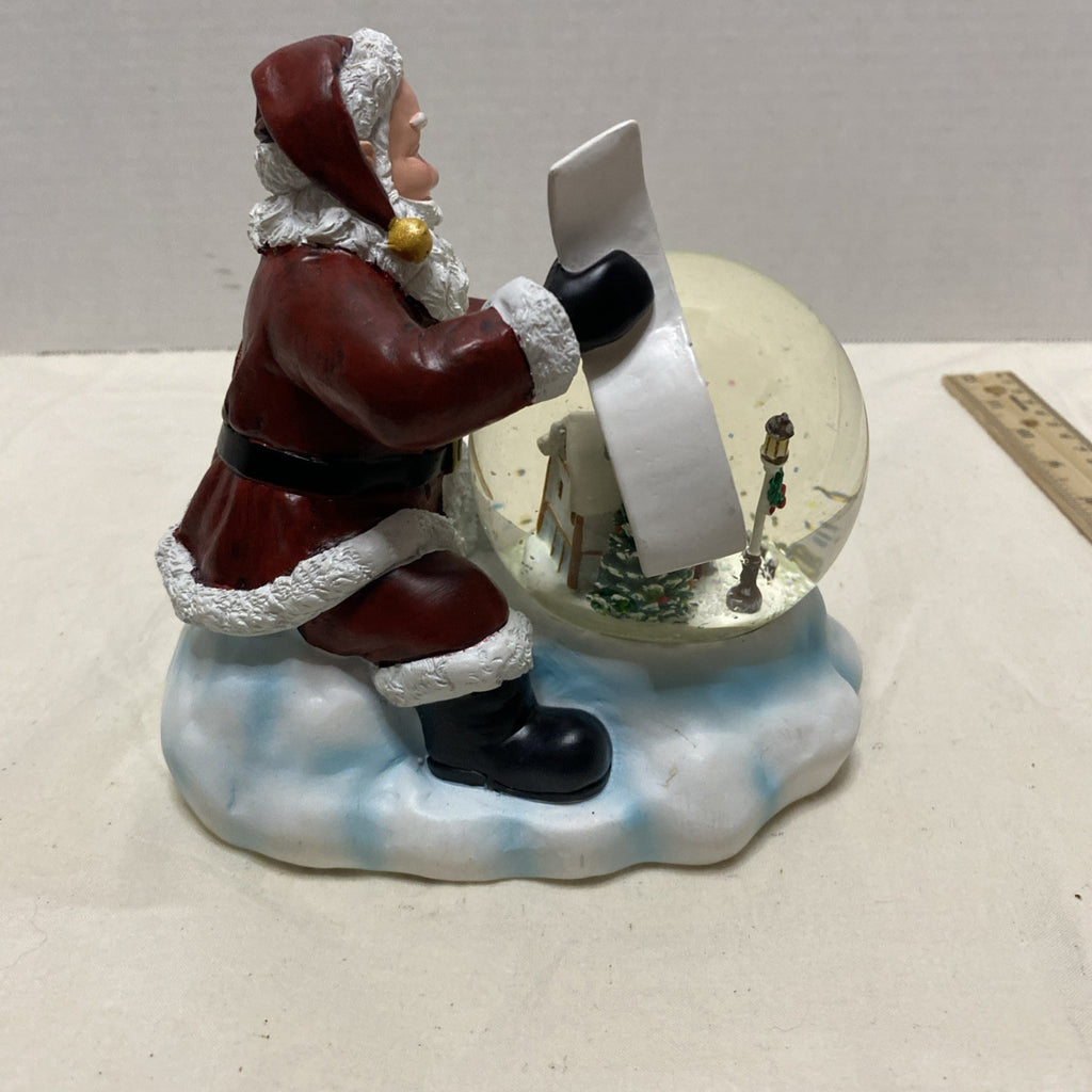 VTG Cracker Barrel Santa Water Globe LED Light Up Christmas Battery Operated NOS